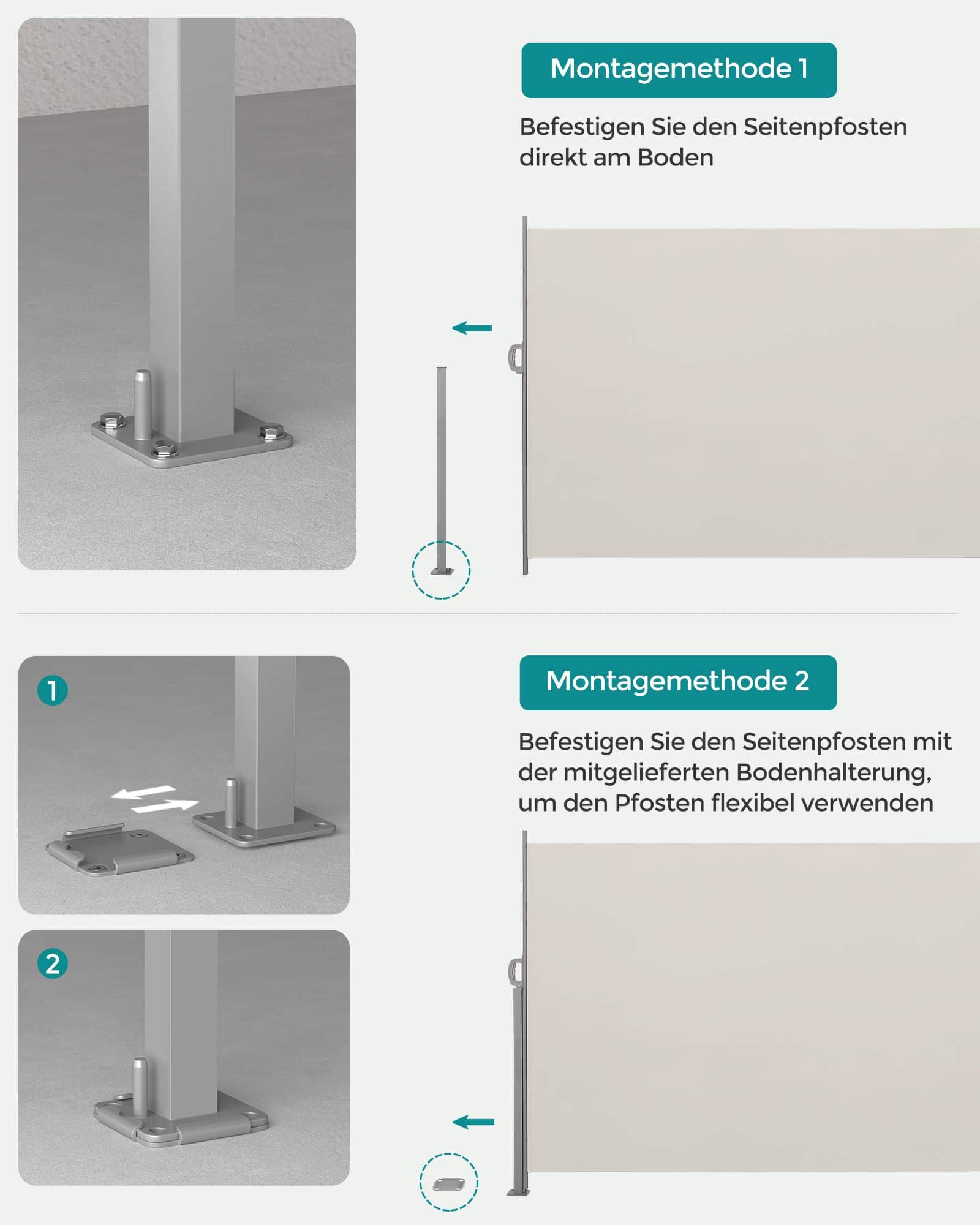 Seitenmarkise 200 x 300 cm Taupe Seitenmarkise 200 x 300 cm Taupe