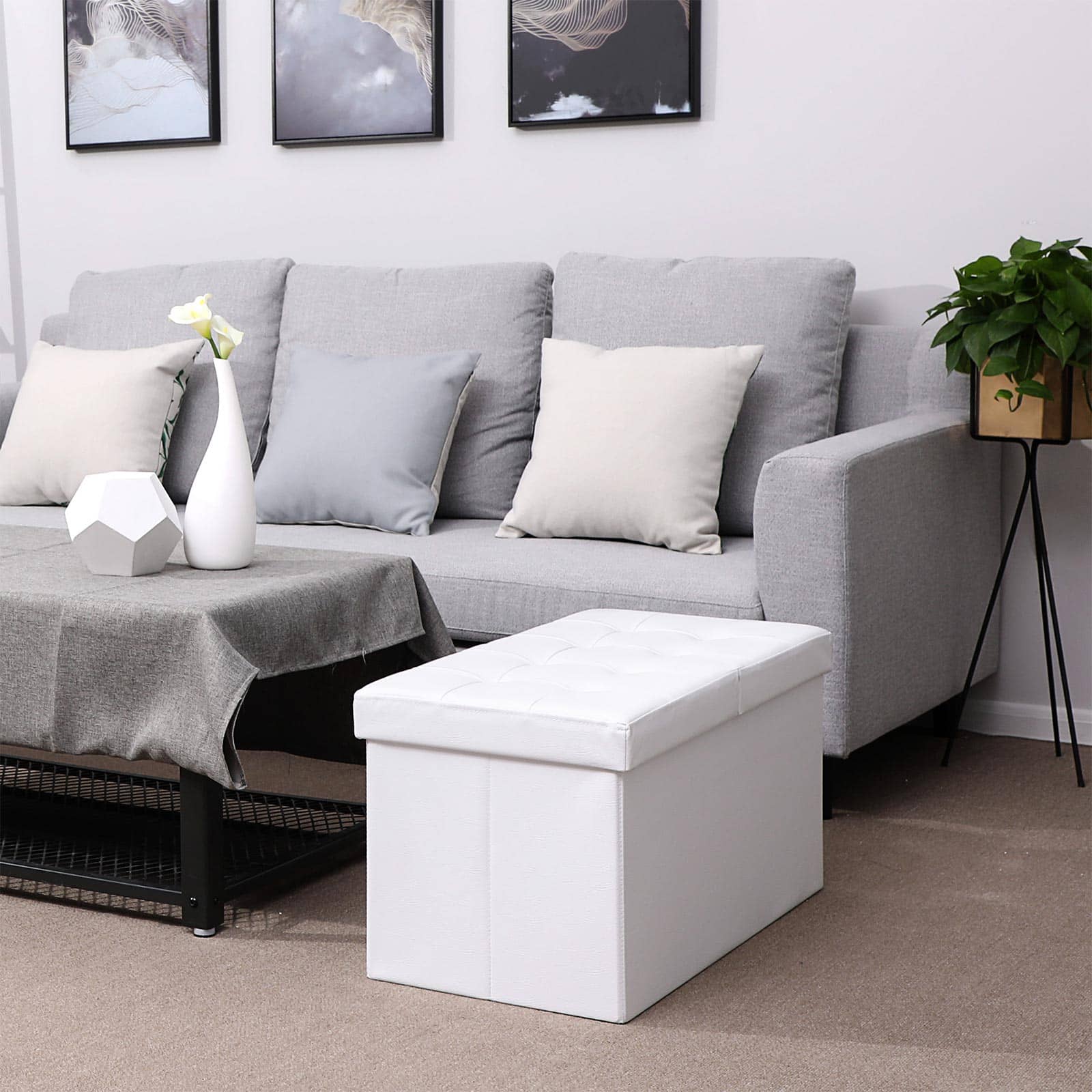 Sitzbank mit Klappdeckel 76 cm Weiß-LSF45WT Sitzbank mit Klappdeckel 76 cm Weiß-LSF45WT