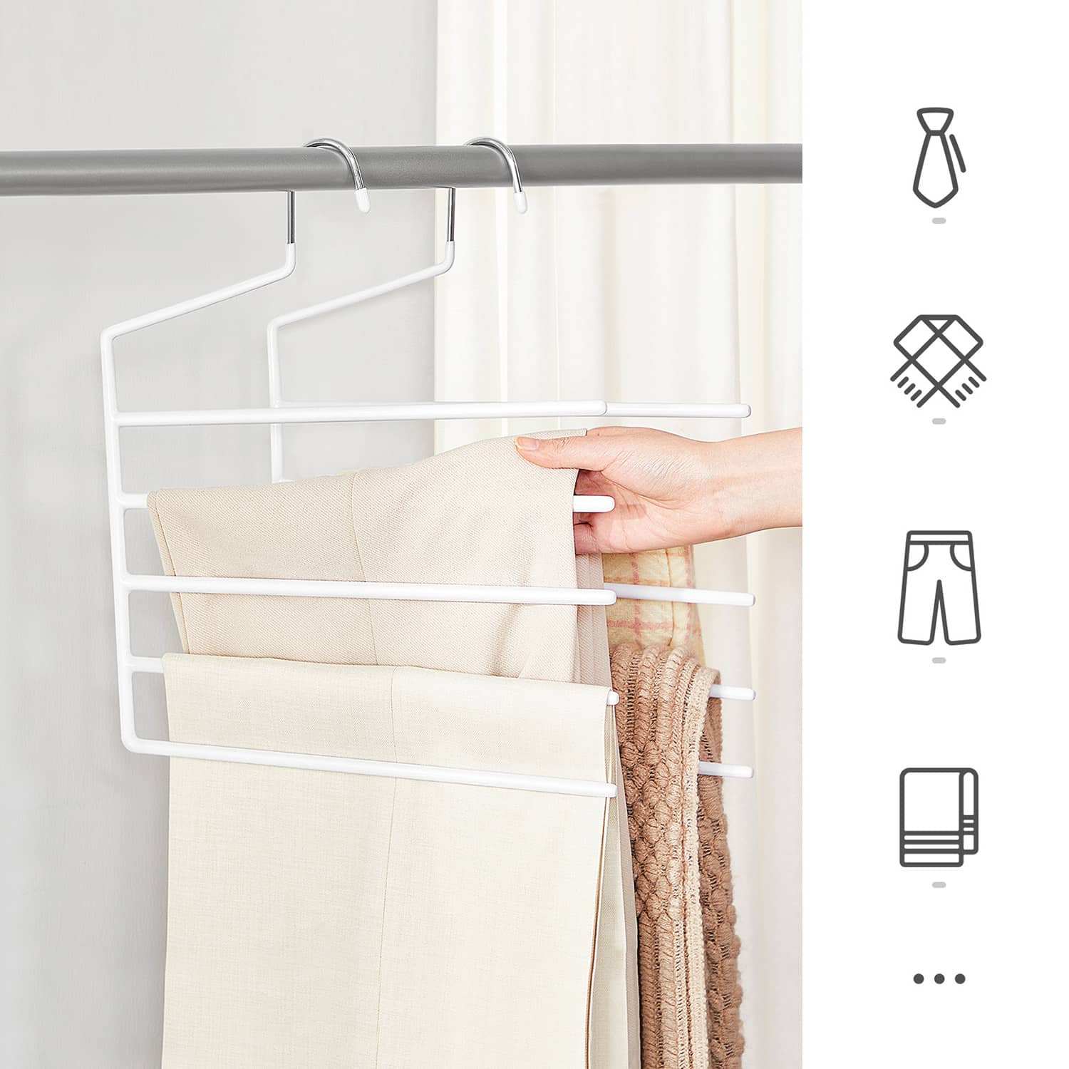 Mehrfach-Hosenbügel 4er Set-CRI034W02 Mehrfach-Hosenbügel 4er Set-CRI034W02