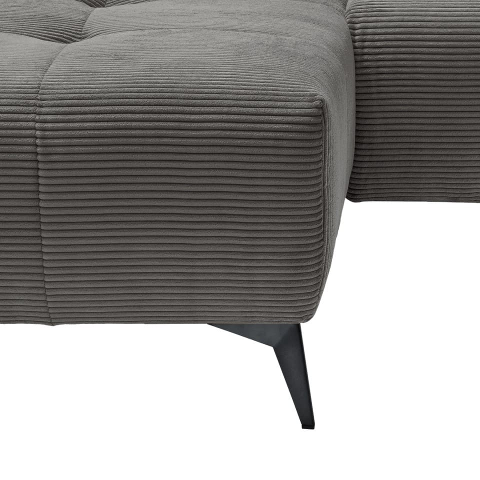 Ecksofa Sano von Benformato - Hochwertiges Cordsofa mit Elektrofunktion und verstellbaren Kopflehnen