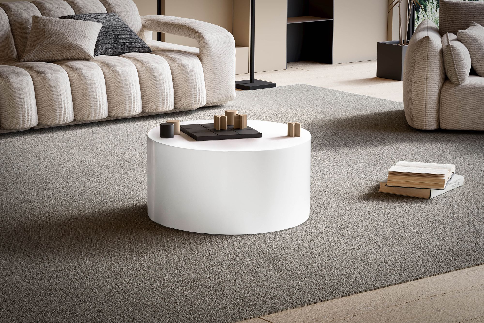 Couchtisch MONOBLOC 60x60x30 cm Weiß Hochglanz Couchtisch MONOBLOC 60x60x30 cm Weiß Hochglanz