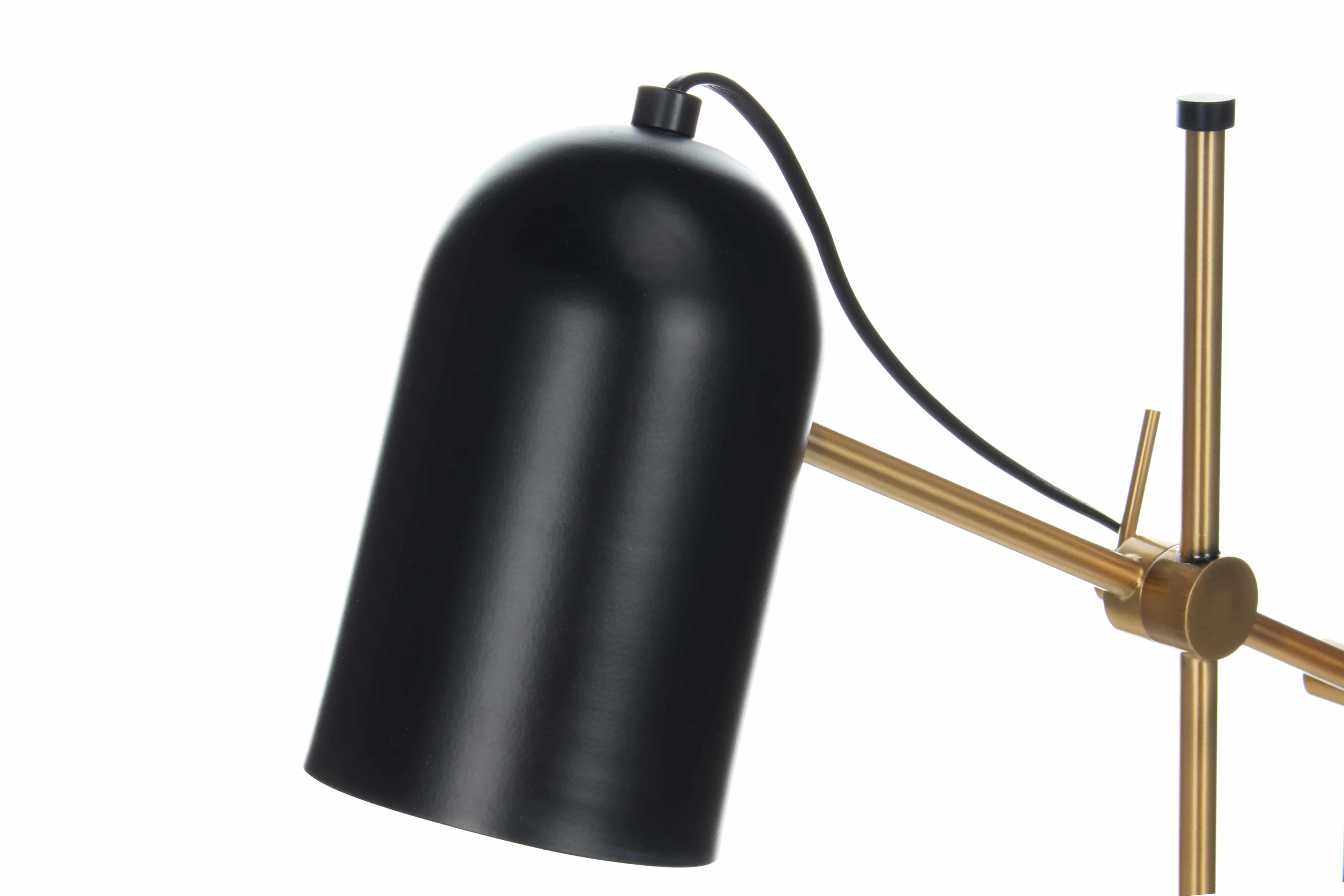 Tischlampe Spiro 110 Schwarz / Gold / Weiß Tischlampe Spiro 110 Schwarz / Gold / Weiß