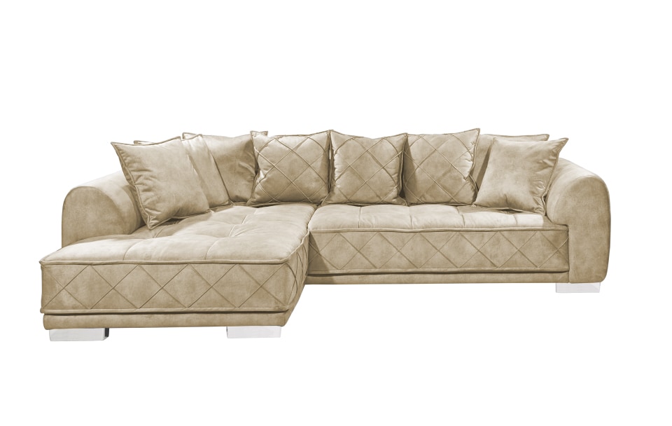 Sentina_Salvador_frei_cream Harmonie in Cream: Das Beidseitig Montierbare ED Sofa Sentina in Creme mit Nosagfederung