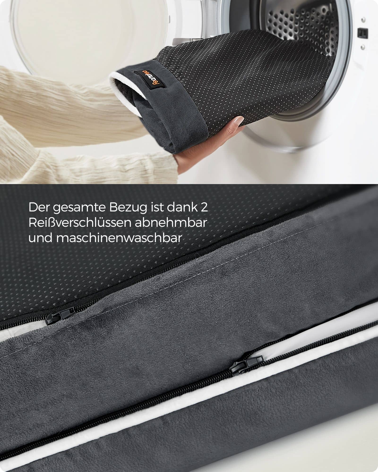Hundebett Bezug abnehmbar und waschbar Hundebett Bezug abnehmbar und waschbar
