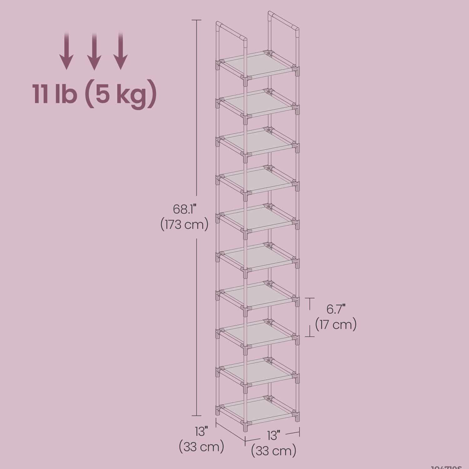 Schuhregal,10 Ebenen, Schuhablage Schuhregal,10 Ebenen, Schuhablage