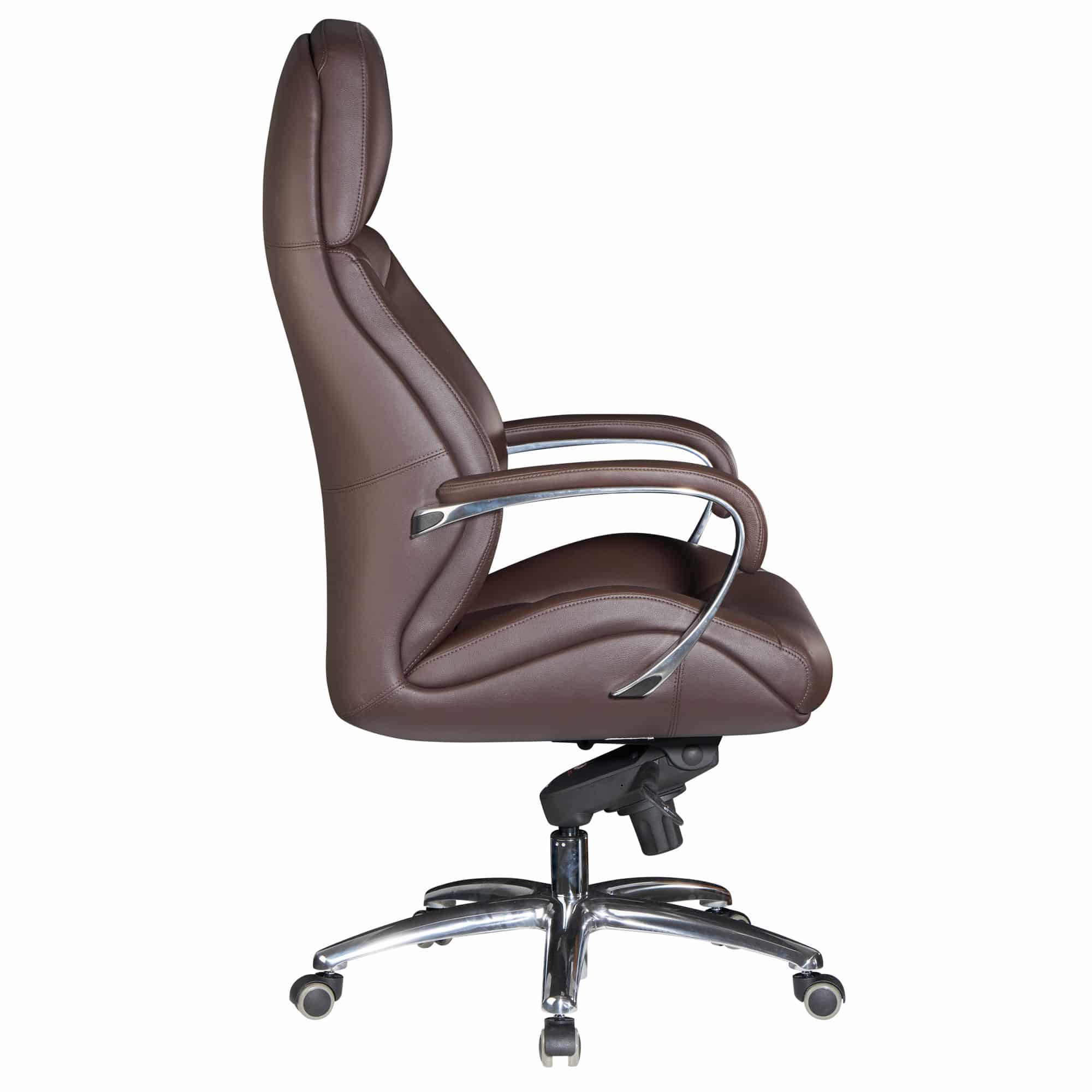 59474-Amstlye-Buerostuhl-Leder-braun-SPM1-437-SPM1-437_3 Designer Bürostuhl Bezug Echtleder Braun Schreibtischstuhl bis 120 kg