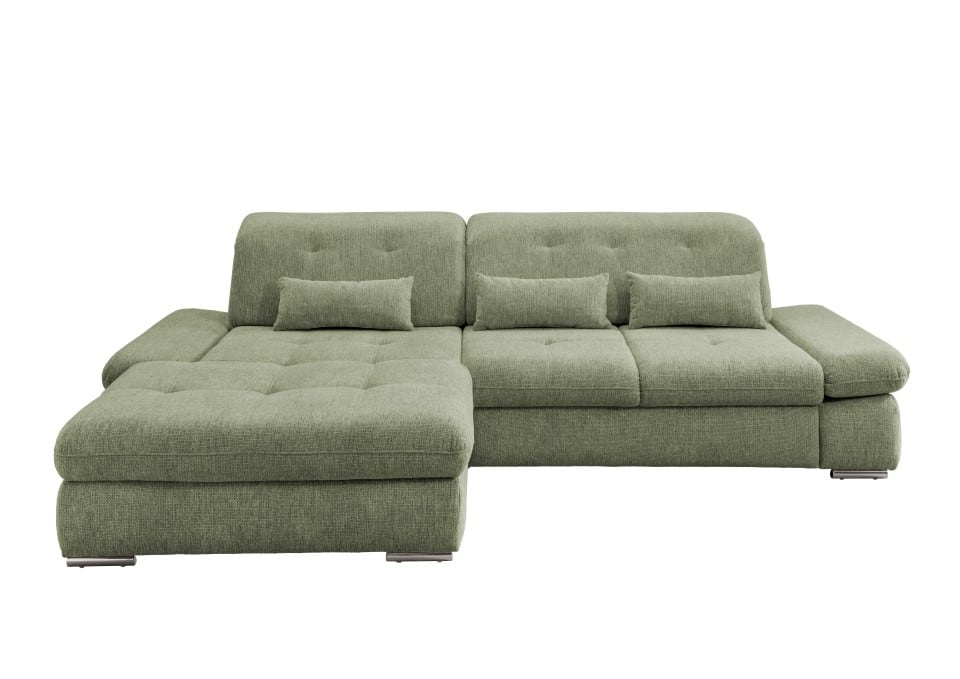 Multifunktionales Ecksofa Dalida mit Schlaffunktion, Sitztiefenverstellung und verstellbaren Kopfteilen von Benformato Multifunktionales Ecksofa Dalida mit Schlaffunktion, Sitztiefenverstellung und verstellbaren Kopfteilen von Benformato