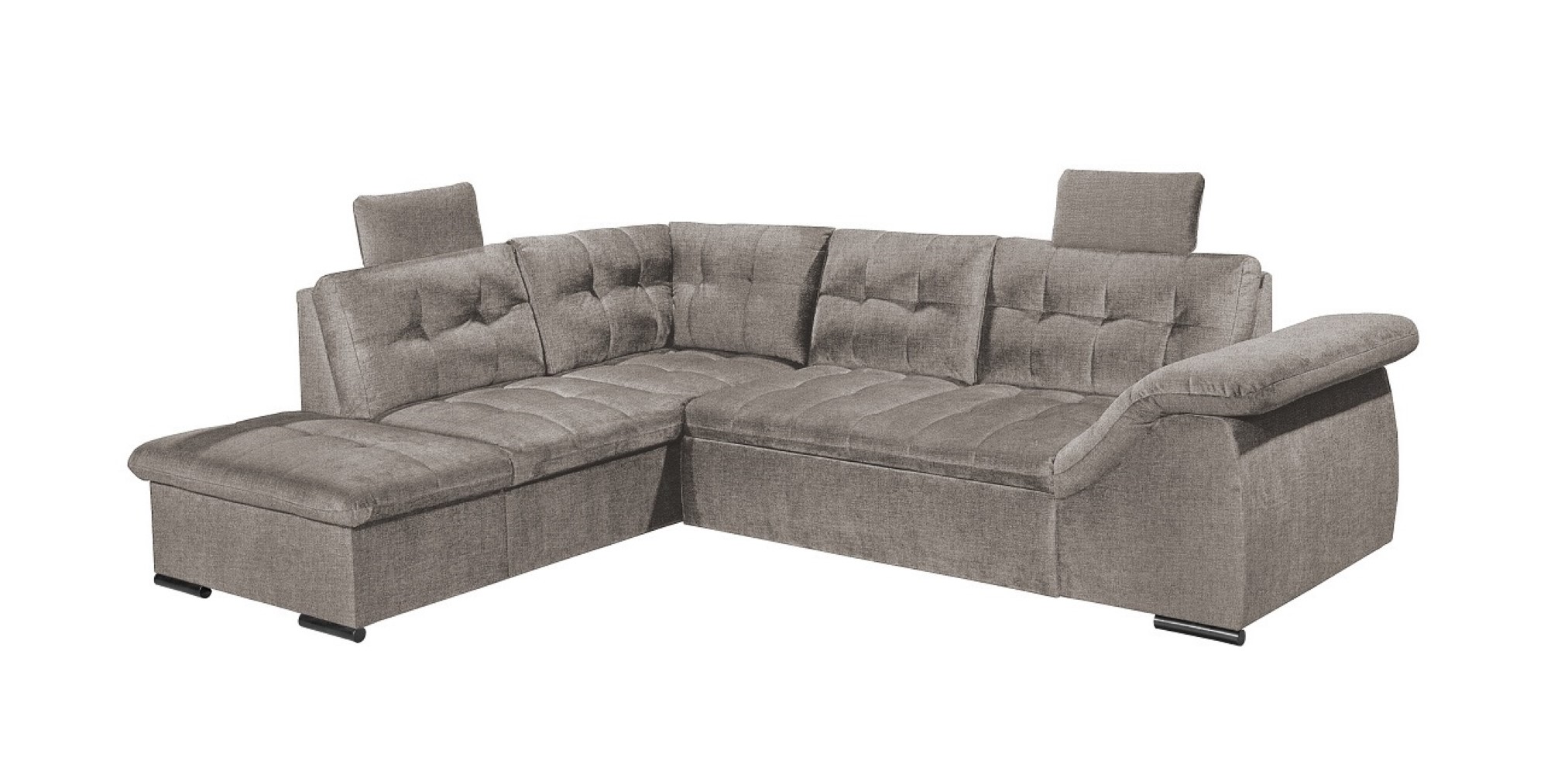 Sofa Estrella von ED Exciting Design mit Schlaffunktion, Bettkasten & Mikrofaser-Bezug Glow