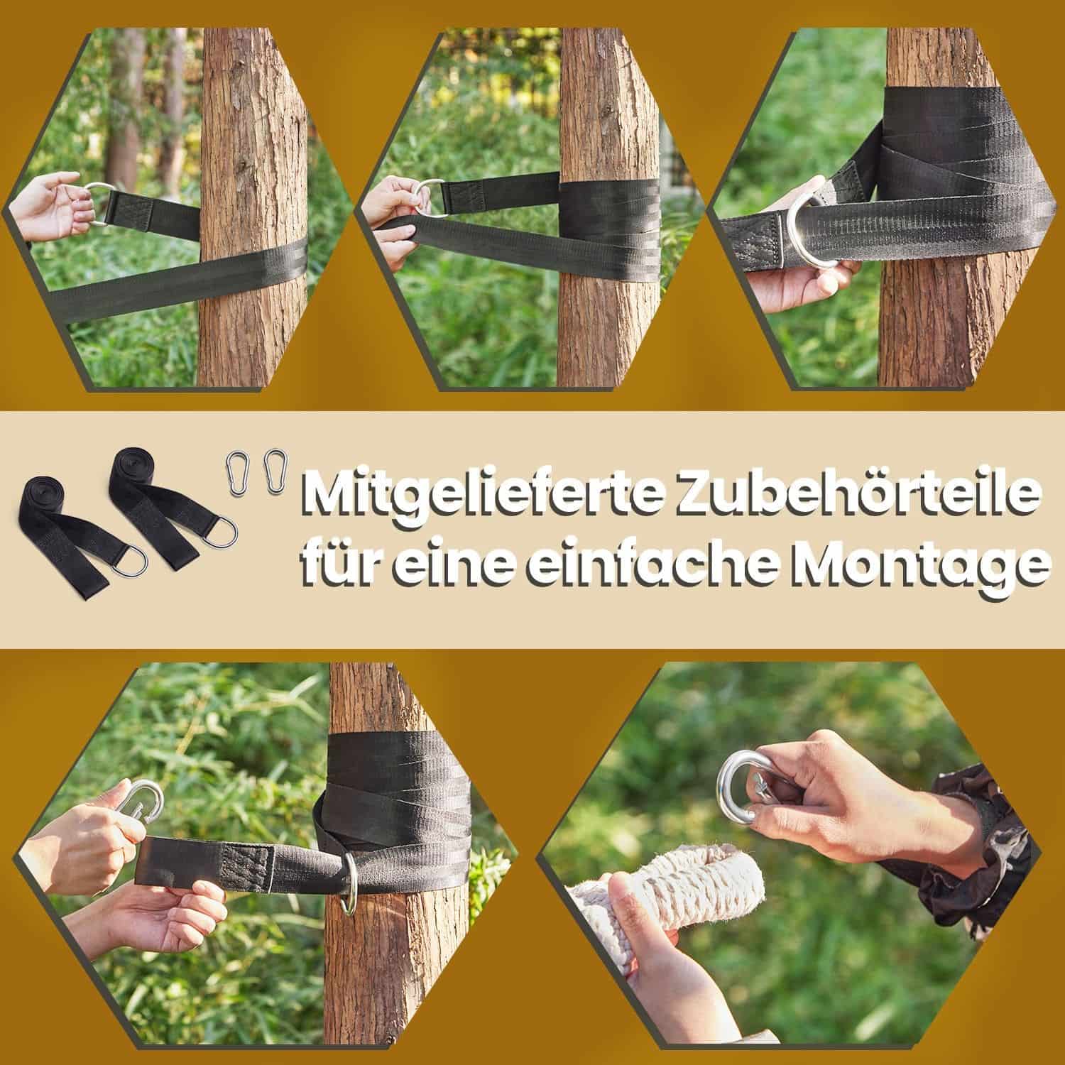 Hängematte, 210 x 150 cm, bis 300 kg belastbar Hängematte, 210 x 150 cm, bis 300 kg belastbar