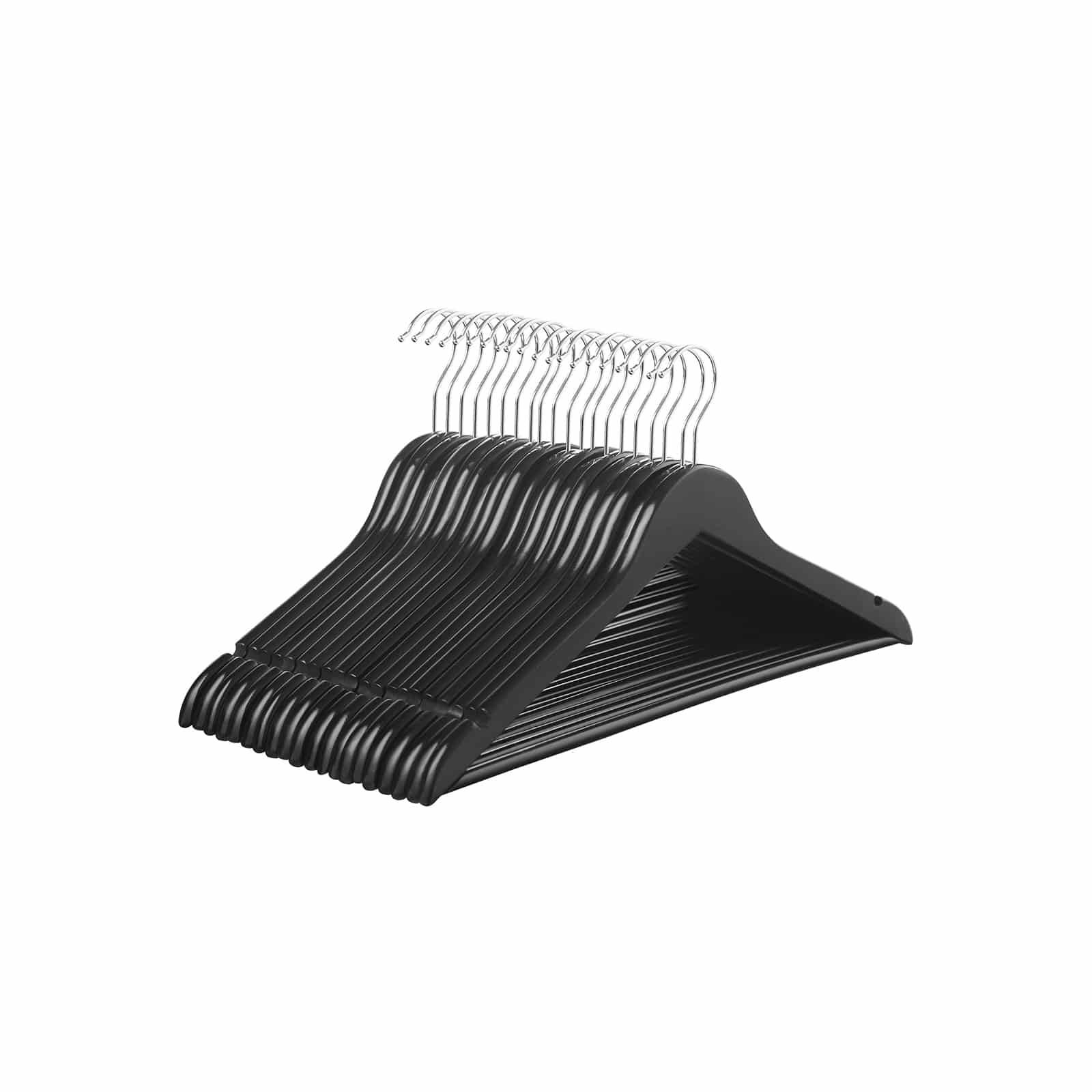 Bügel mit Hosensteg 50 Stück Schwarz-CRW02B-50 Bügel mit Hosensteg 50 Stück Schwarz-CRW02B-50