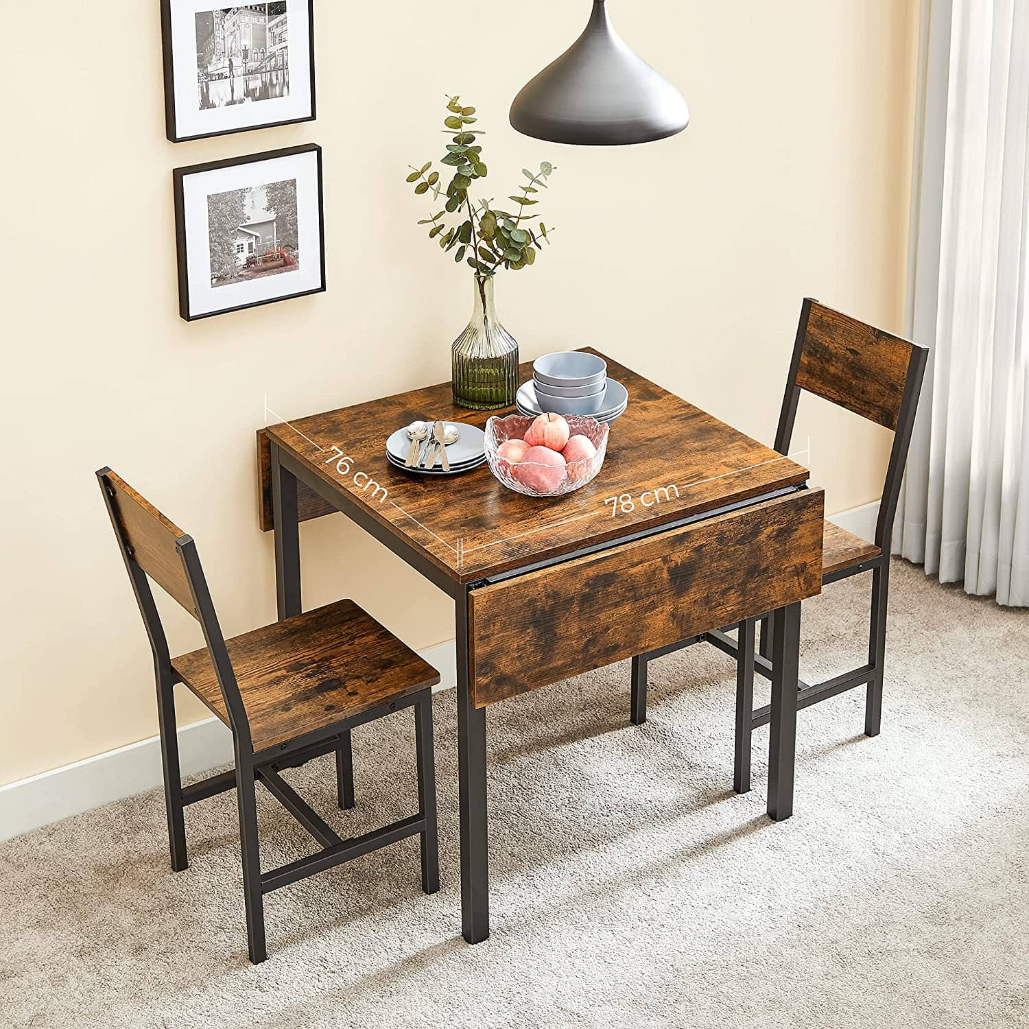 KDT077B01-2 Industriestil Küchentisch für 4 Personen