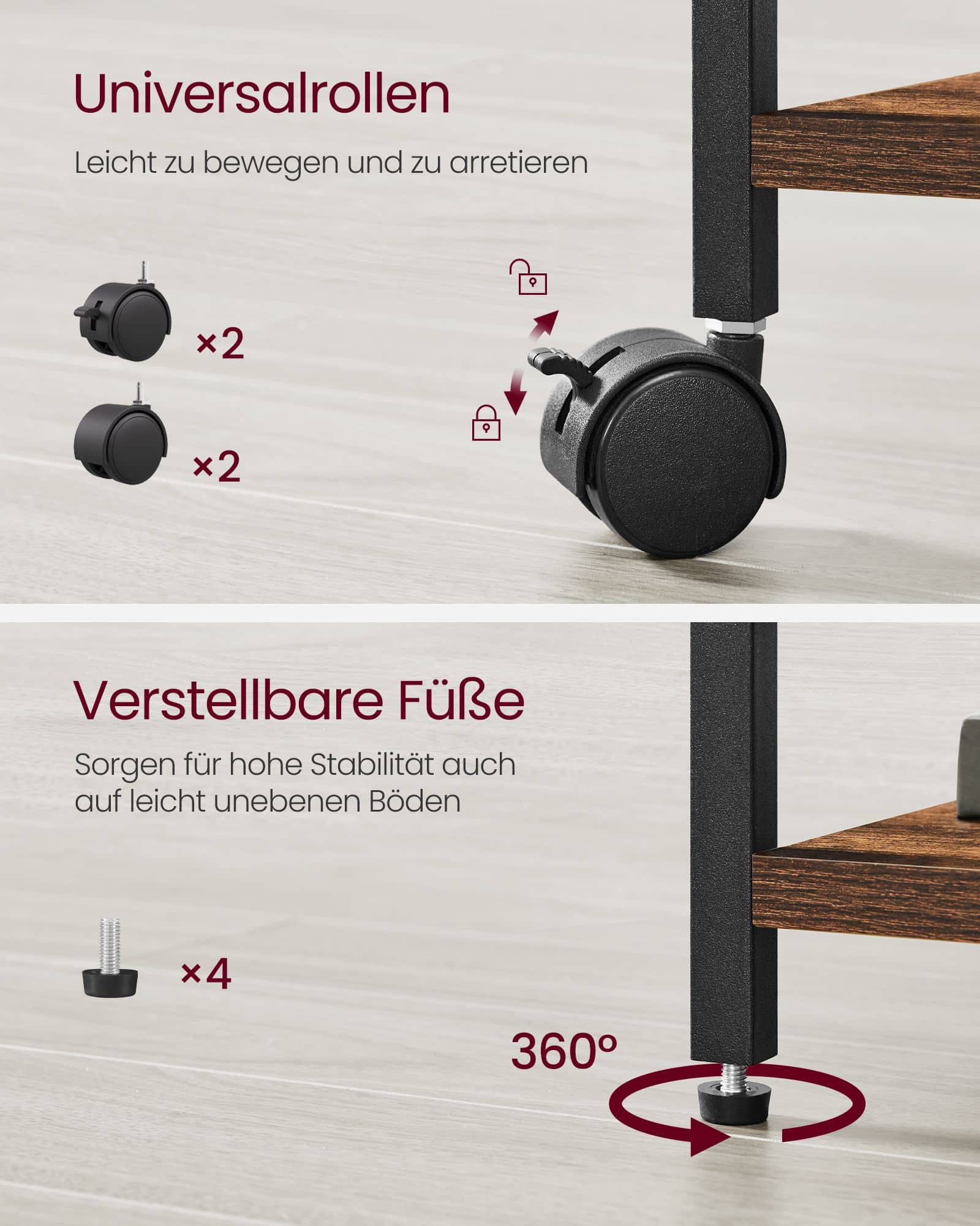 Büroschrank mit 2 Stoffschubladen Letter-Format vintagebraun-tintenschwarz Büroschrank mit 2 Stoffschubladen Letter-Format vintagebraun-tintenschwarz