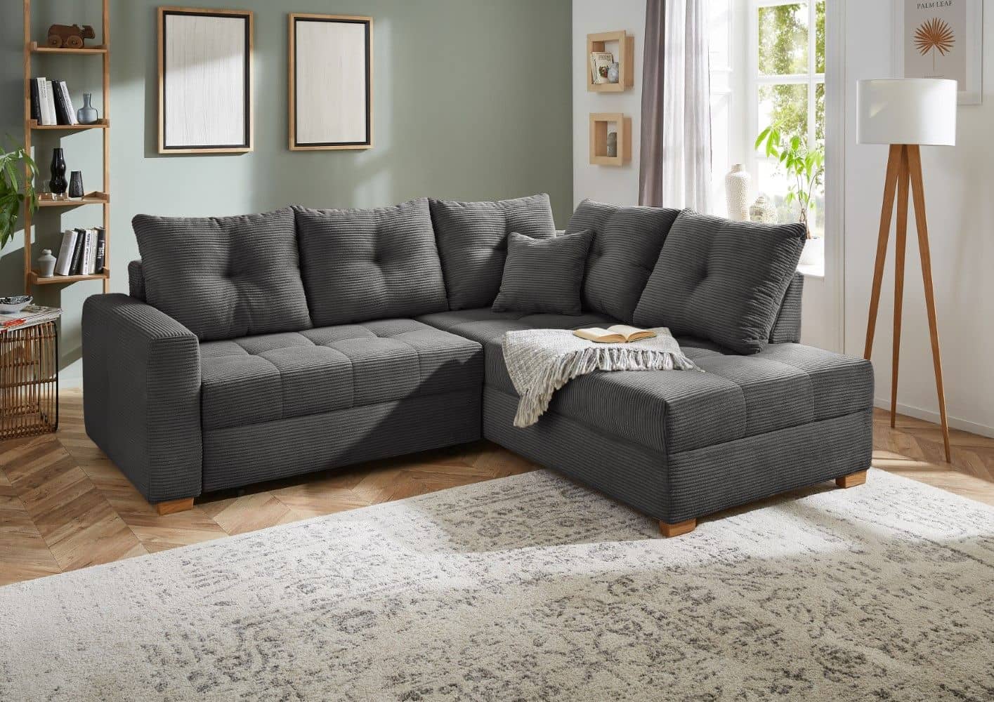 Cord Ecksofa Heidelberg – Jockenhöfer mit Schlaffunktion Cord Ecksofa Heidelberg – Jockenhöfer mit Schlaffunktion
