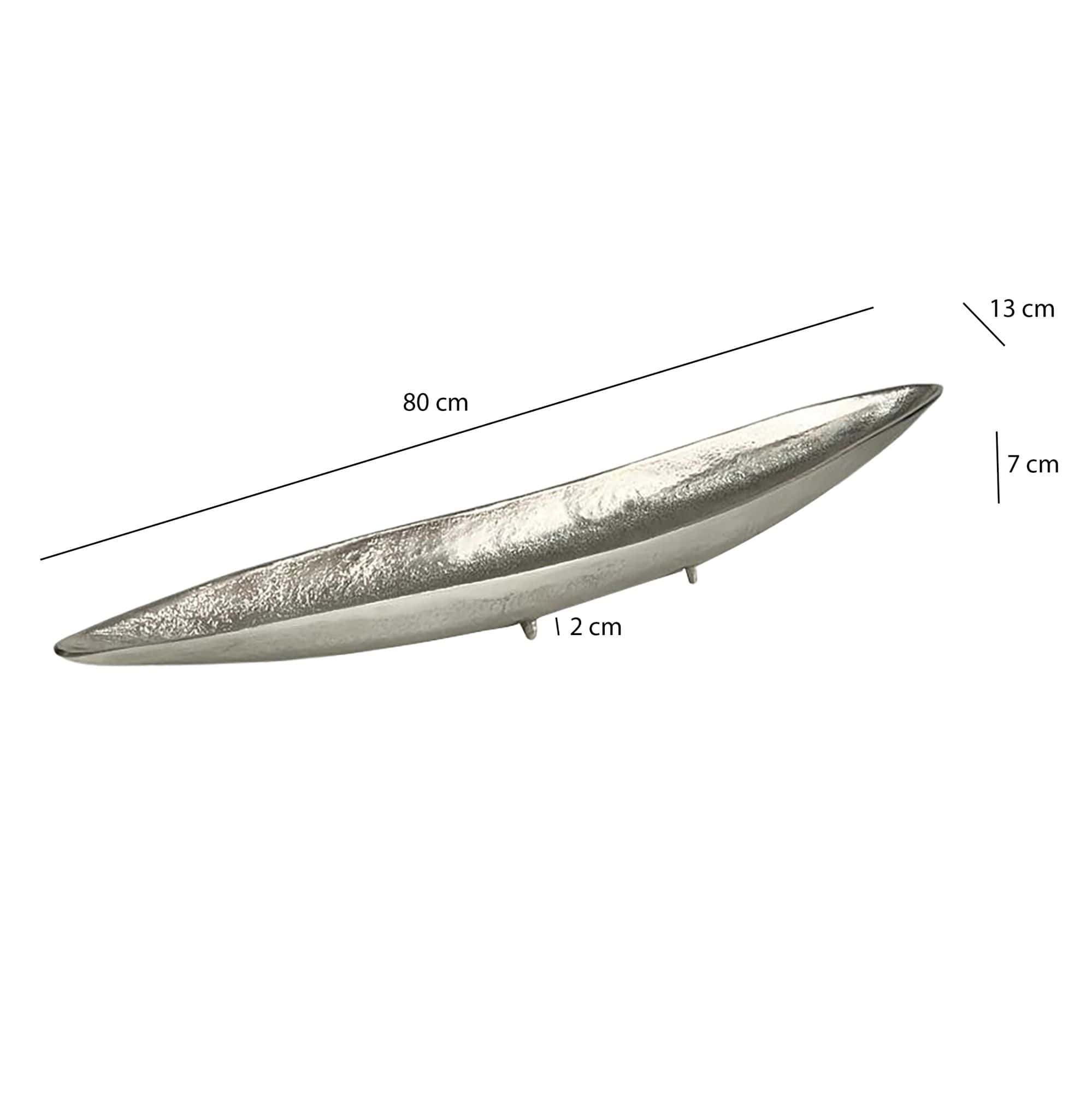 Dekoschale Silber Aluminium Schale 80 cm - Design Tischdeko Metall Wohnzimmer - Alu Wohnaccessoire Modern - Metallschale Dekoration - Aluschale lang schmal Handmade Dekoschale Silber Aluminium Schale 80 cm - Design Tischdeko Metall Wohnzimmer - Alu Wohnaccessoire Modern - Metallschale Dekoration - Aluschale lang schmal Handmade