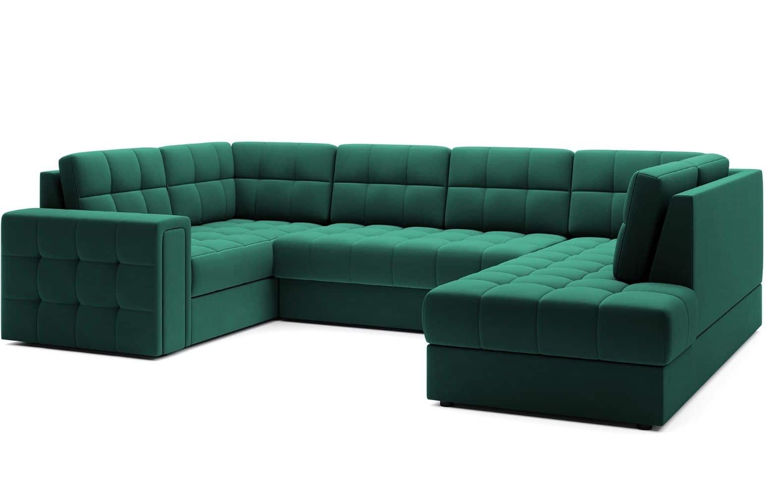 Wohnlandschaft Blewett Dunkelgrün Lukso mit Schlaffunktion Wohnlandschaft Blewett Dunkelgrün Lukso mit Schlaffunktion