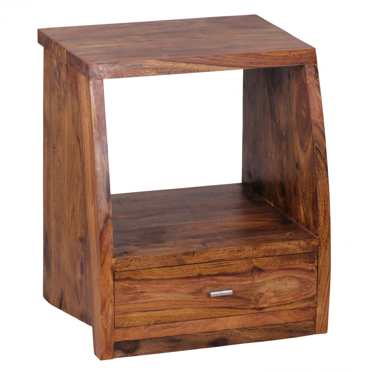 Nachttisch MUMBAI Massiv-Holz Sheesham Nacht-Kommode 53 cm 1 Schublade Ablage Nachtschrank Landhaus-Stil Echt-Holz Nachttisch MUMBAI Massiv-Holz Sheesham Nacht-Kommode 53 cm 1 Schublade Ablage Nachtschrank Landhaus-Stil Echt-Holz