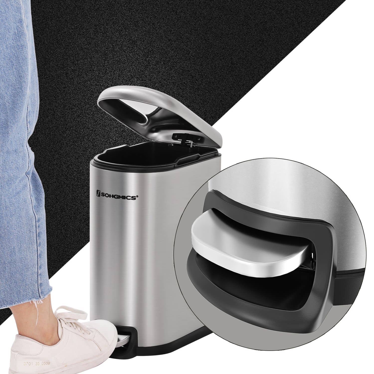 Schmaler Mülleimer mit Fußpedal-LTB10NL Schmaler Mülleimer mit Fußpedal-LTB10NL
