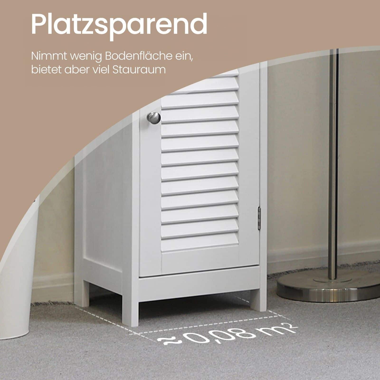 Schmaler Badschrank, Aufbewahrungsschrank, mit Schublade