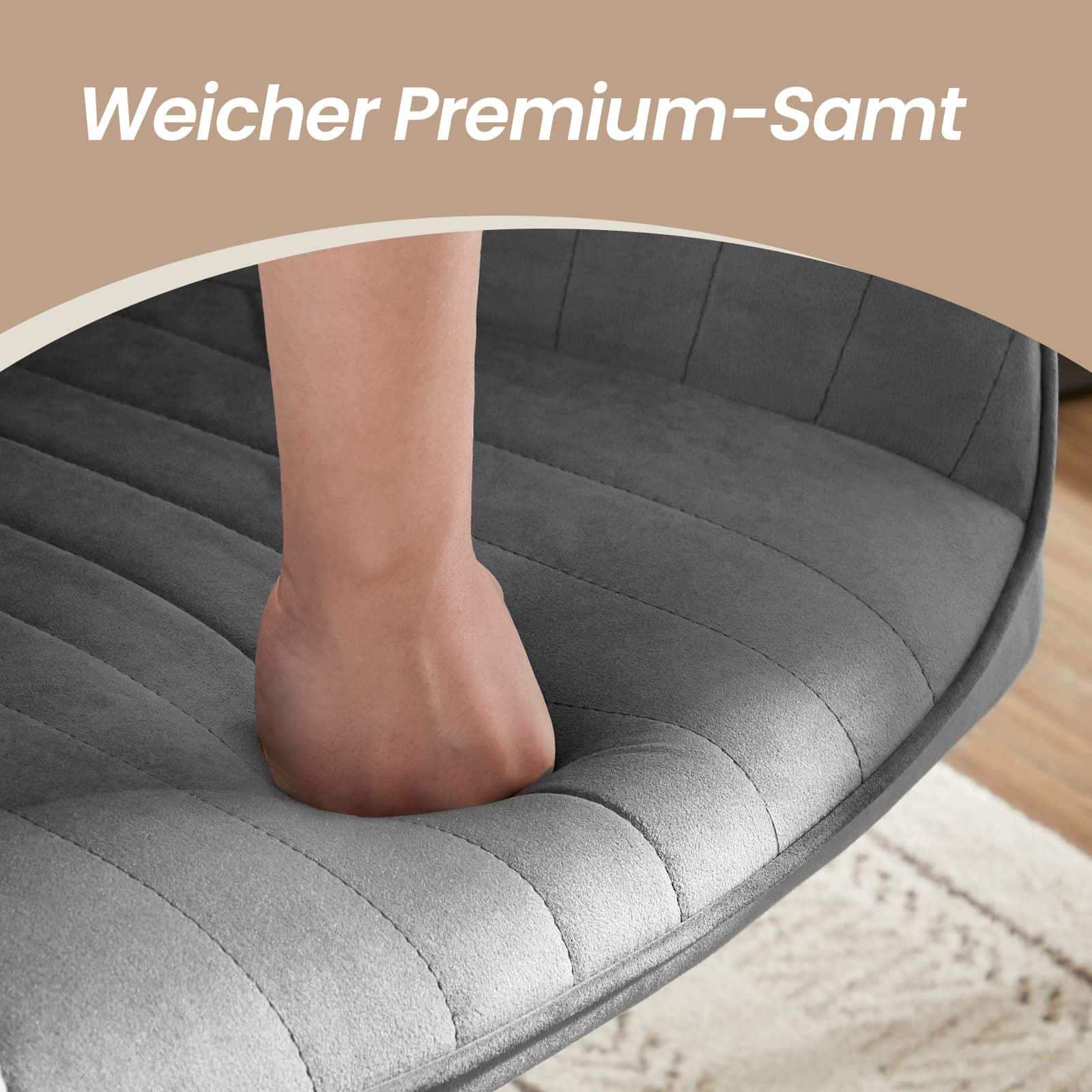 Bürostuhl, Drehstuhl mit Samtbezug, Schaumstoffpolsterung Bürostuhl, Drehstuhl mit Samtbezug, Schaumstoffpolsterung