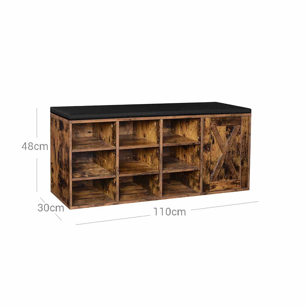 Schuhregal mit 9 offenen Fächern-B34LHS058X01 Schuhregal mit 9 offenen Fächern-B34LHS058X01