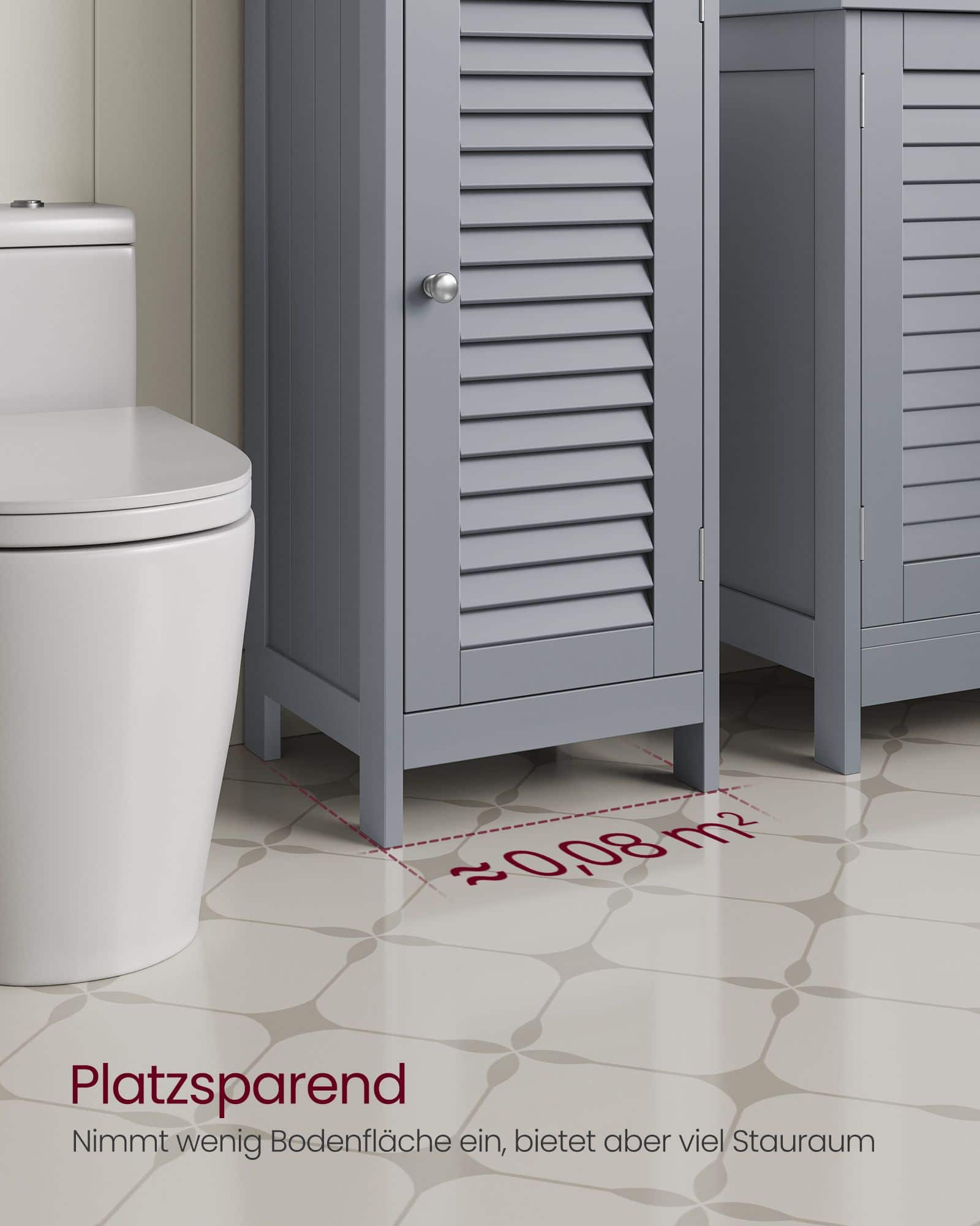 Badezimmerschrank schmal mit Schublade und Lamellentür Badezimmerschrank schmal mit Schublade und Lamellentür