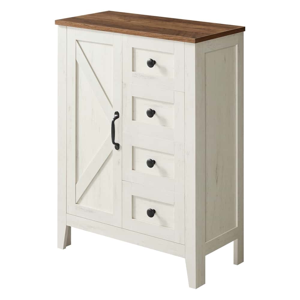 Badezimmerschrank mit verstellbarem Regal und 4 Schubladen, Aufbewahrungsschrank für Bad, mit Türen Badezimmerschrank mit verstellbarem Regal und 4 Schubladen, Aufbewahrungsschrank für Bad, mit Türen