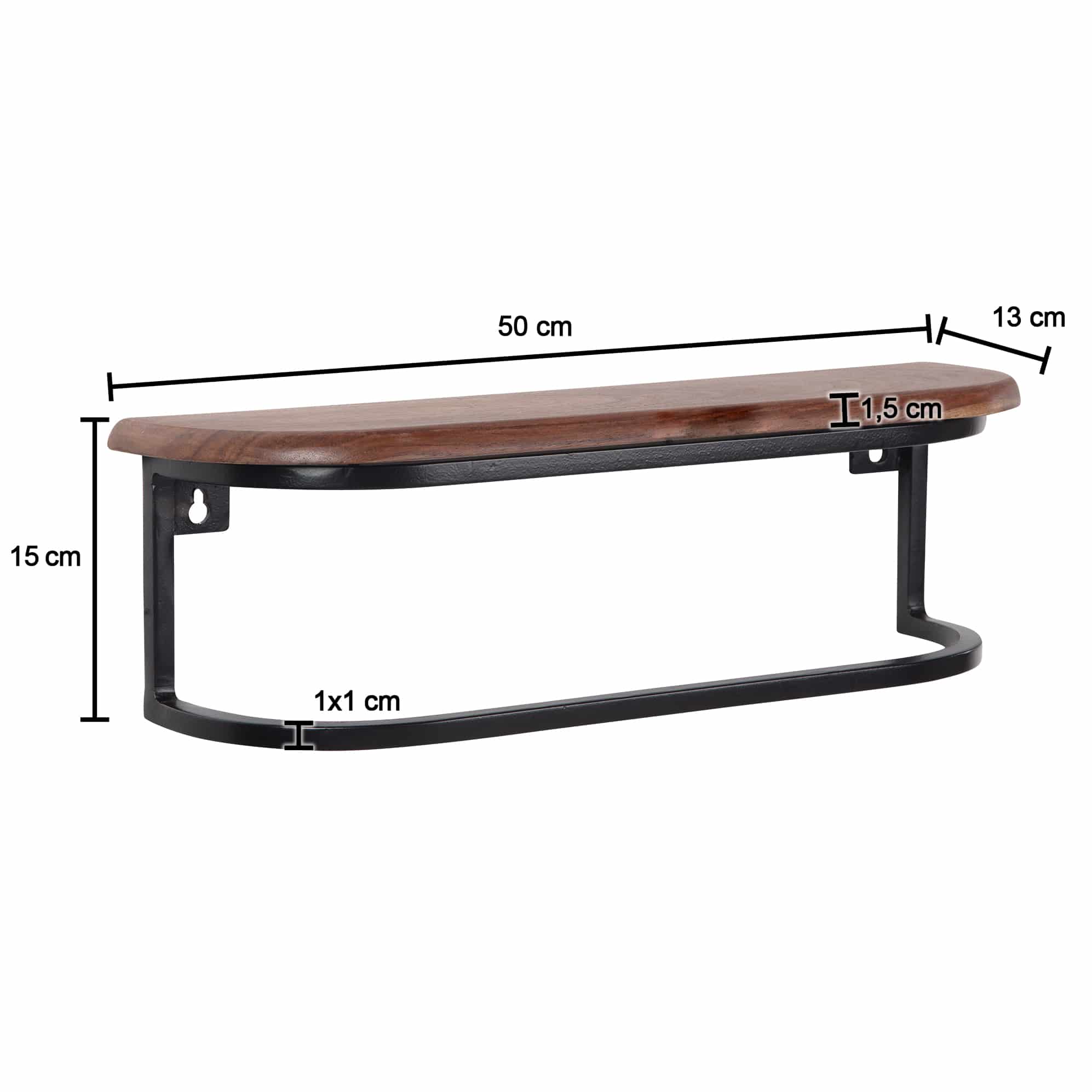 75585-WOHNLING-Wandregal-50x15x13-cm-Sheesham-Massivholz-Metall-Haengeregal-Industrial-_1 Wandregal 53x16x18cm Sheesham