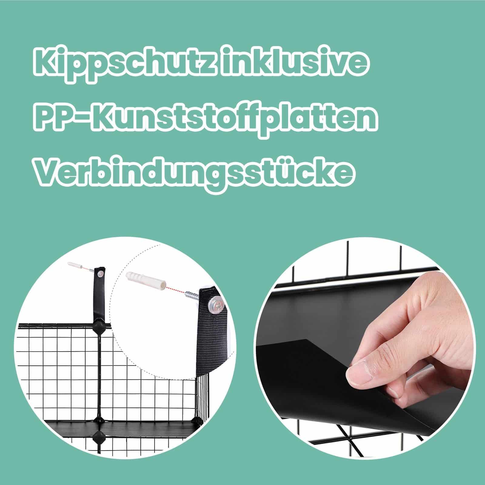 Steckregal 16 Gitterwürfel Schwarz Steckregal 16 Gitterwürfel Schwarz