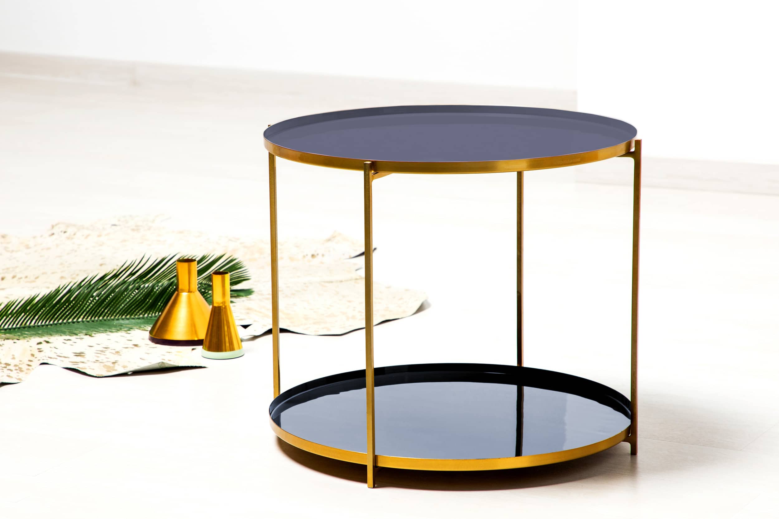 Beistelltisch Tessa 310 Dunkelblau / Grau Beistelltisch Tessa 310 Dunkelblau / Grau