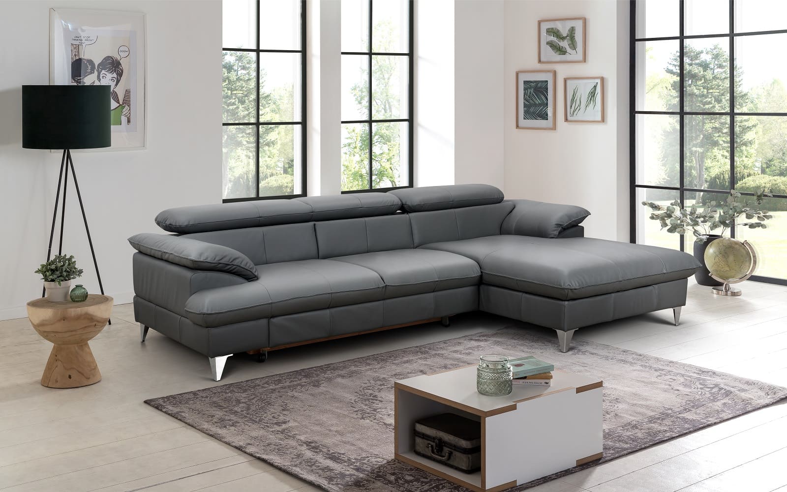 David Ecksofa Echtleder – Schlafsofa mit Bettkasten David Ecksofa Echtleder – Schlafsofa mit Bettkasten