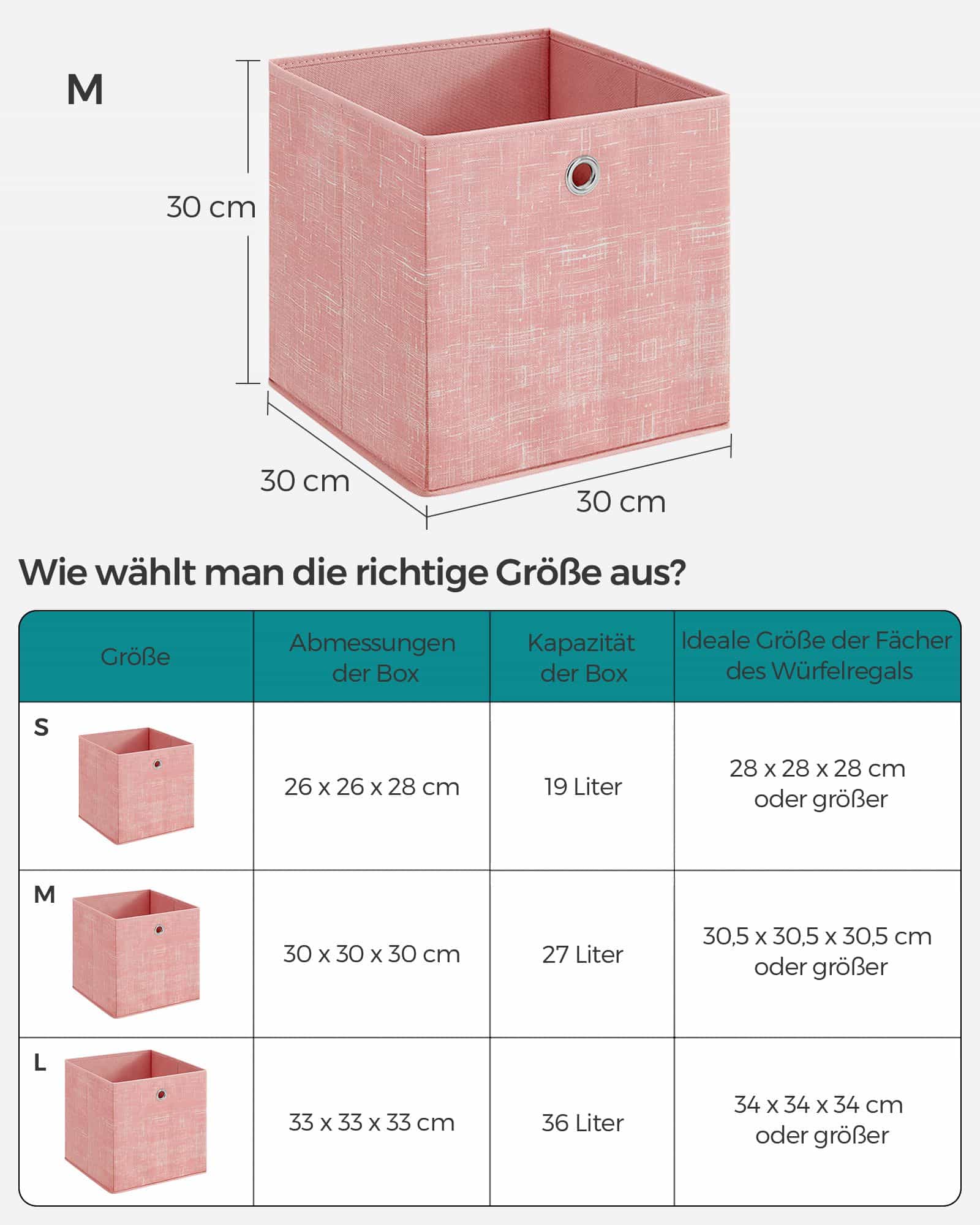 Aufbewahrungsbox 6er Set pastellrosa-RFB006R01