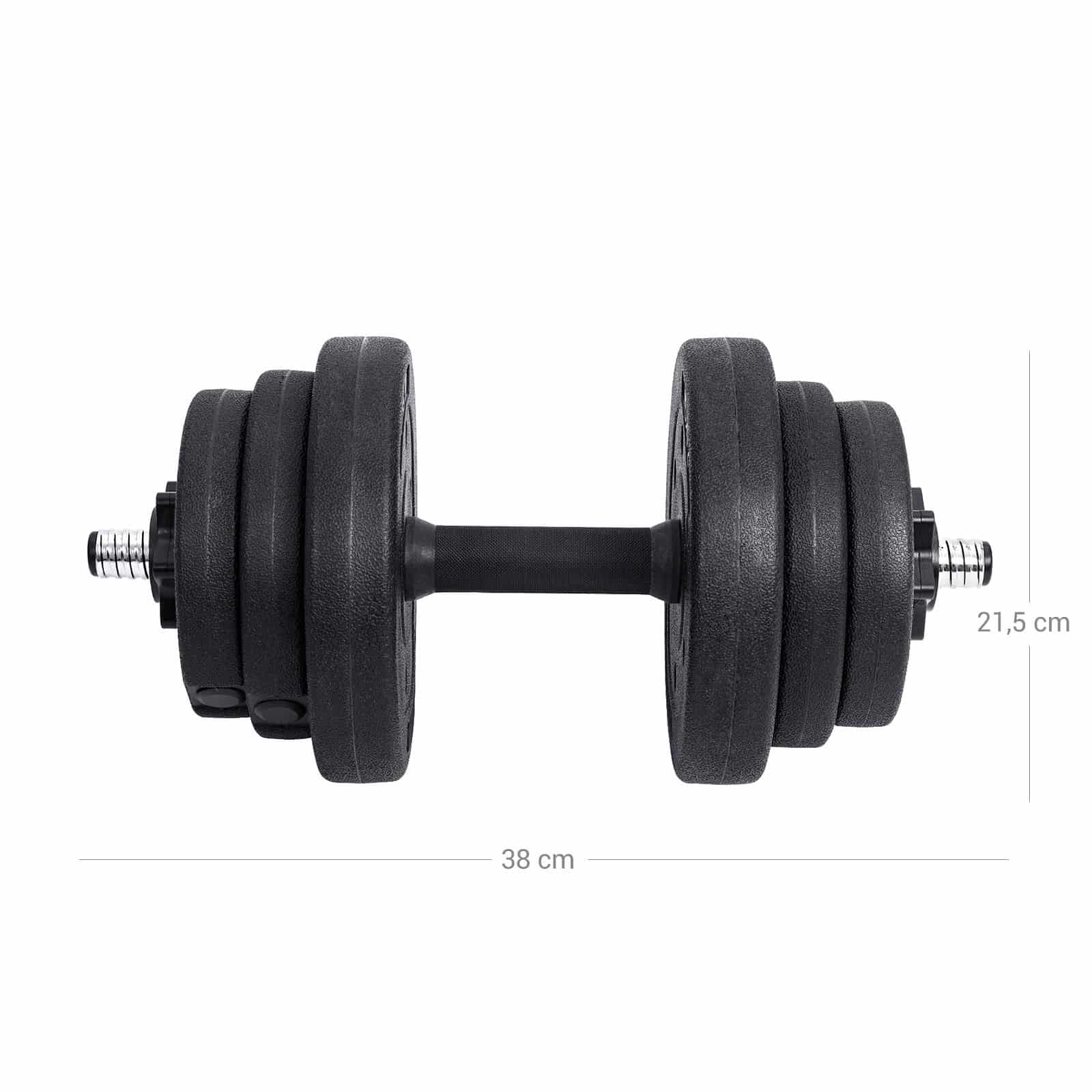Kurzhantel-Set 20 kg Schwarz