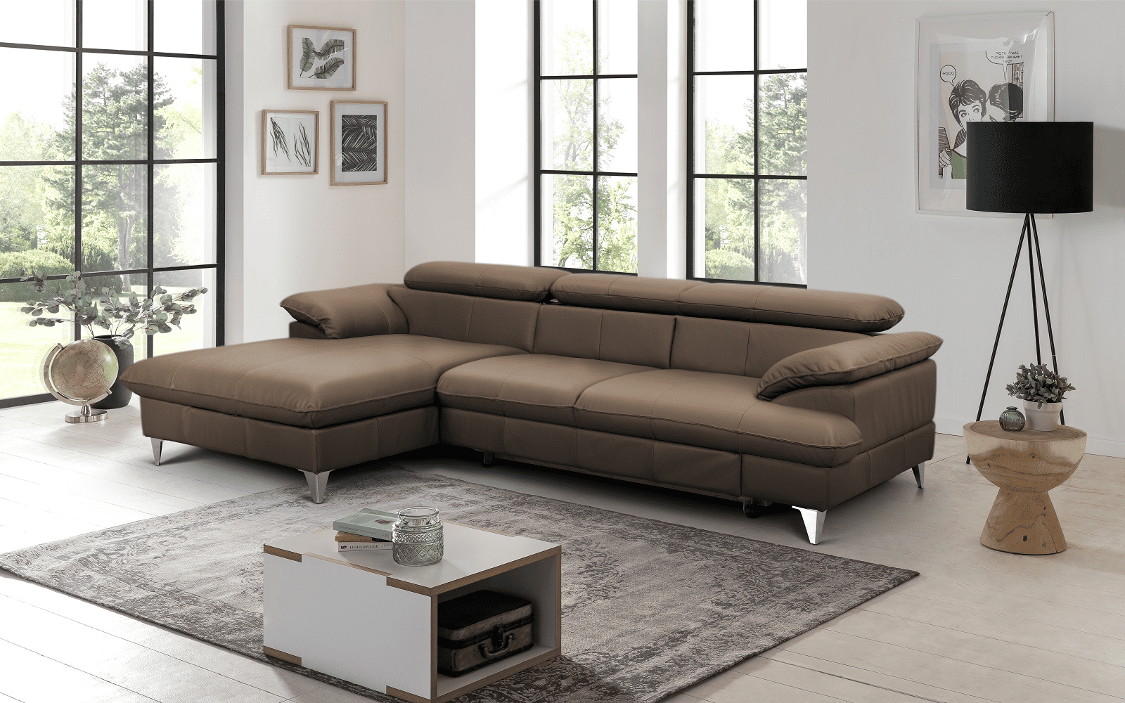 David Ecksofa Echtleder – Schlafsofa mit Bettkasten David Ecksofa Echtleder – Schlafsofa mit Bettkasten