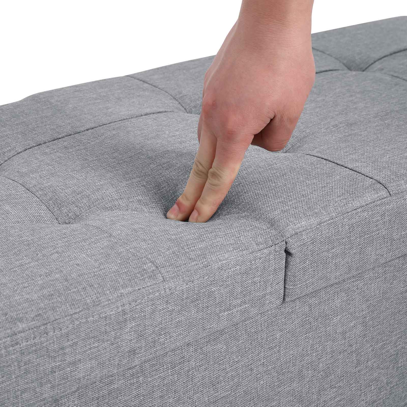 Sitzbank mit Klappdeckel 110 cm Hellgrau-LSF71G Sitzbank mit Klappdeckel 110 cm Hellgrau-LSF71G