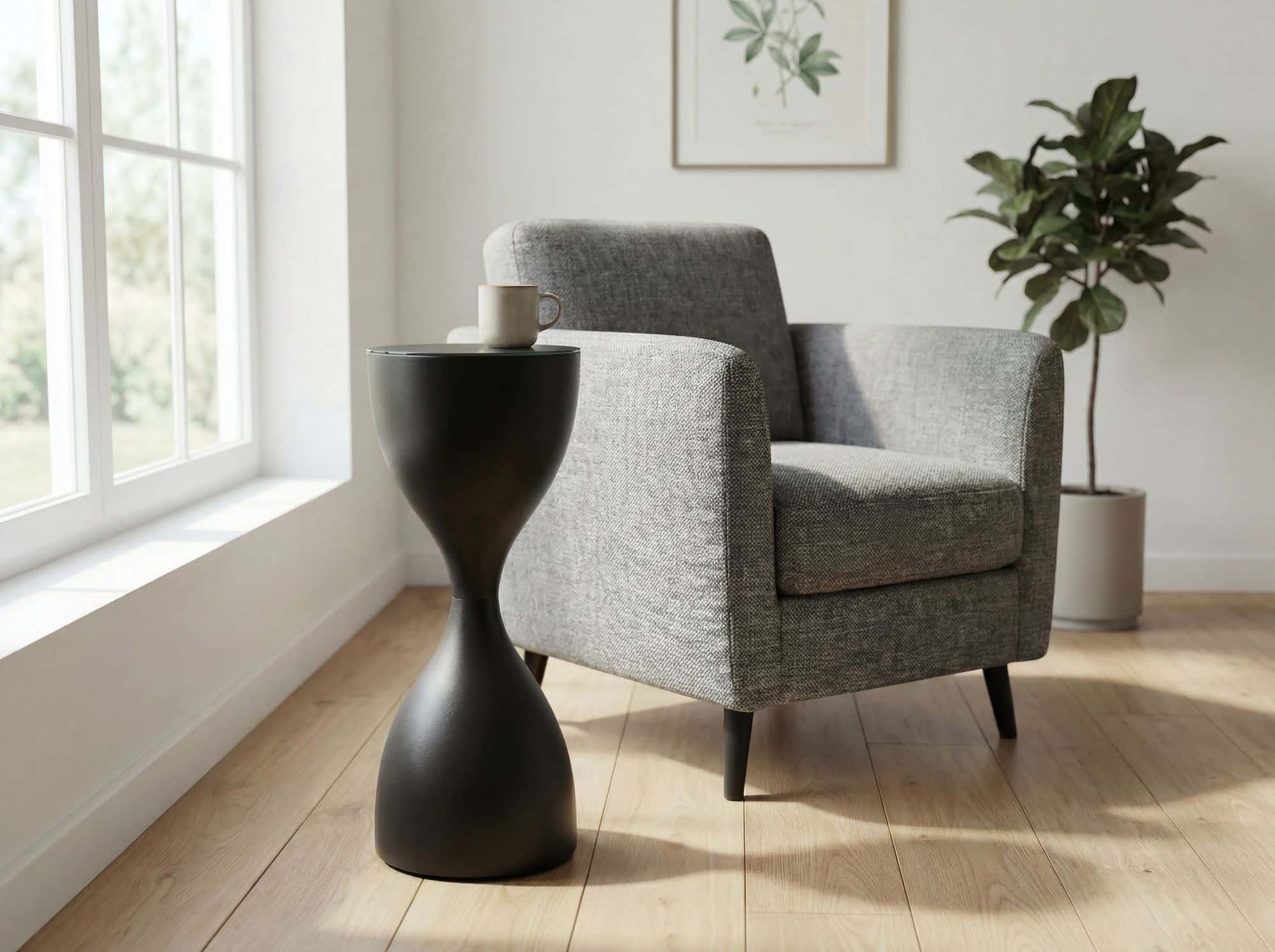 Beistelltisch Schwarz 23cm Metall Glas Rund - Design Anstelltisch Eisen - Moderner Wohnzimmertisch Abstelltisch - Edler Couchtisch Wohnzimmer Handmade Beistelltisch Schwarz 23cm Metall Glas Rund - Design Anstelltisch Eisen - Moderner Wohnzimmertisch Abstelltisch - Edler Couchtisch Wohnzimmer Handmade