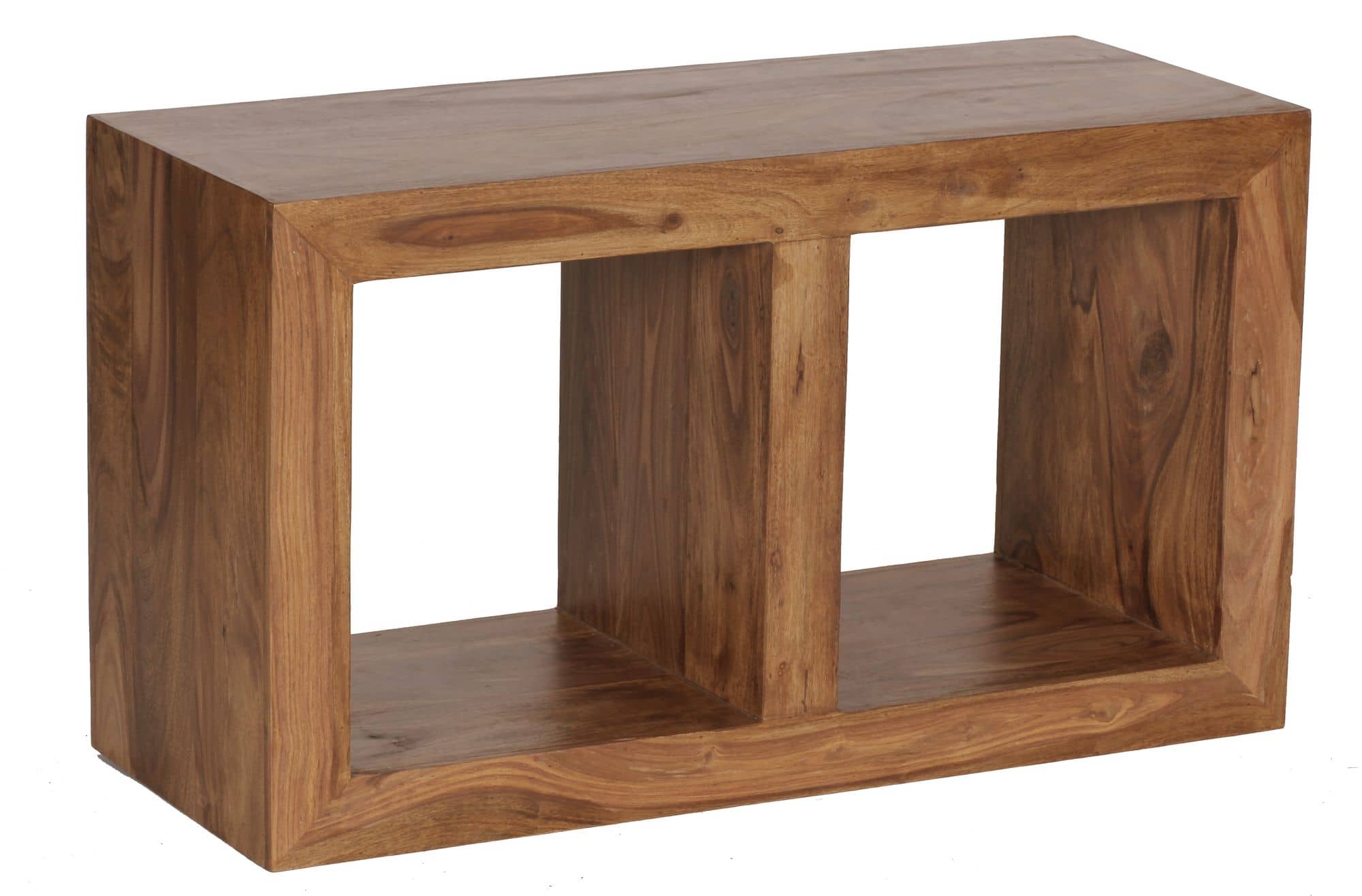 Standregal Massivholz Sheesham 88cm hoch 2 Böden Design Holz-Regal Naturprodukt Beistelltisch Landhaus-Stil Standregal Massivholz Sheesham 88cm hoch 2 Böden Design Holz-Regal Naturprodukt Beistelltisch Landhaus-Stil