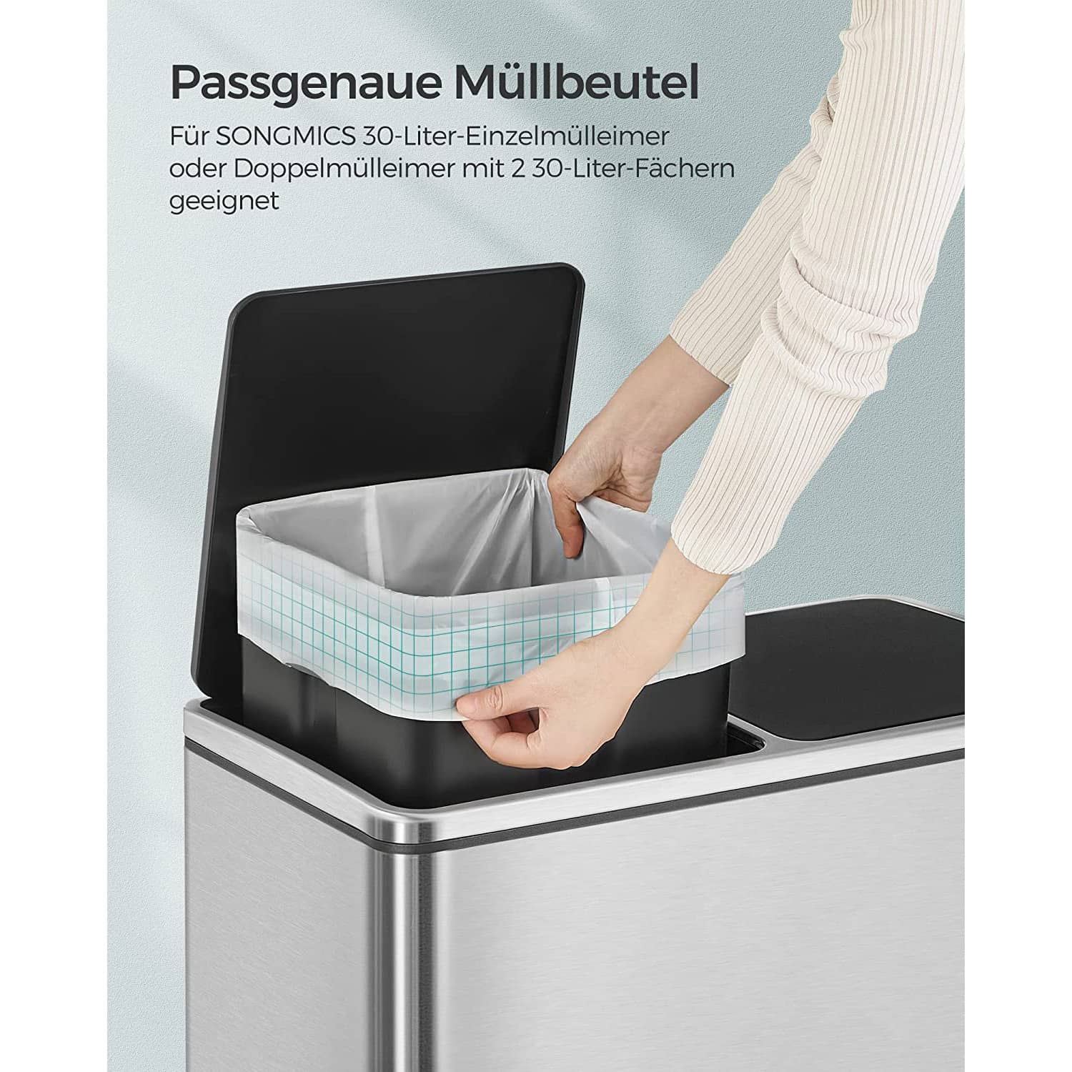 30-Liter-Müllbeutel mit Zugband insgesamt 180 Stück-KRB430A01 30-Liter-Müllbeutel mit Zugband insgesamt 180 Stück-KRB430A01