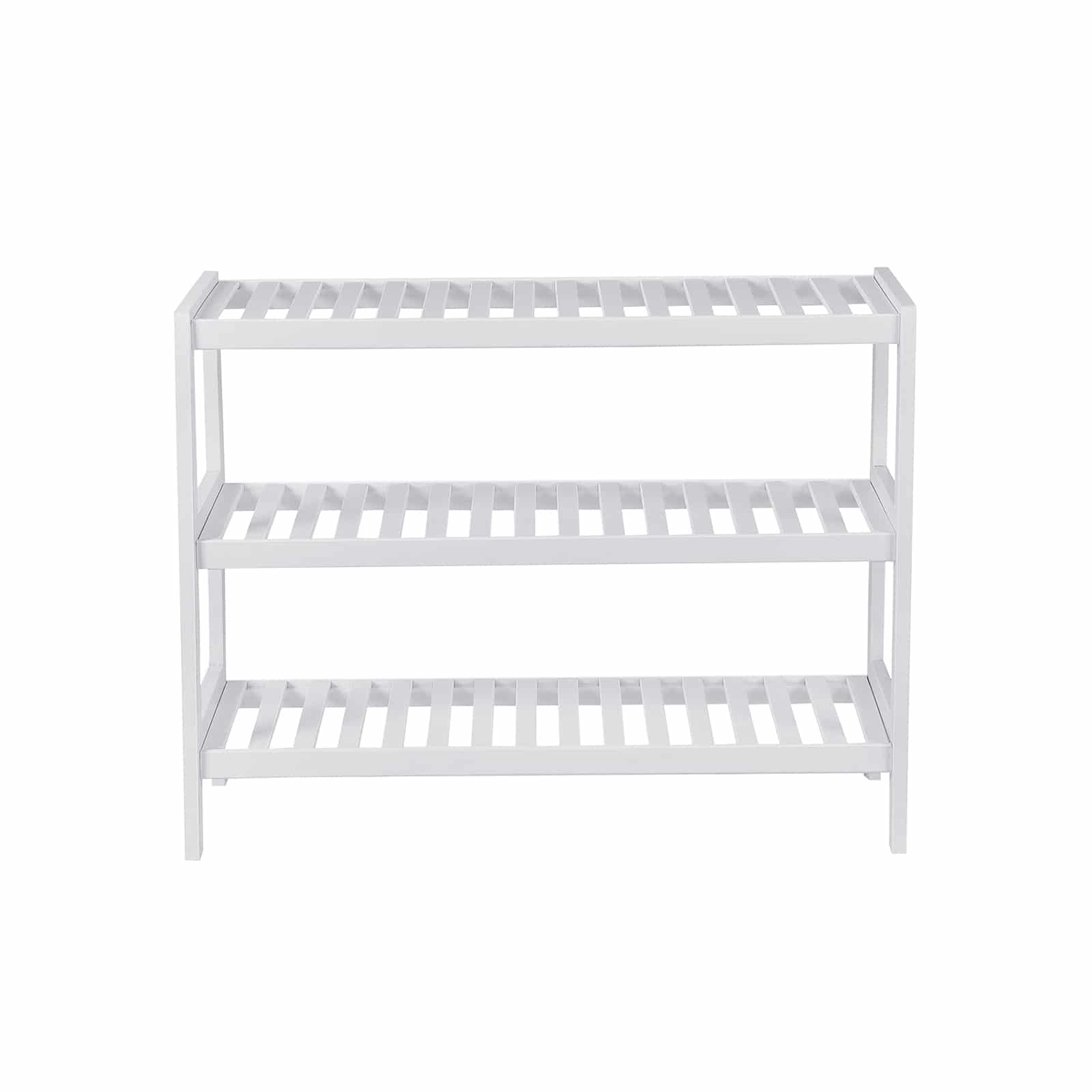 Schuhregal aus Bambus Weiß-LBS13W