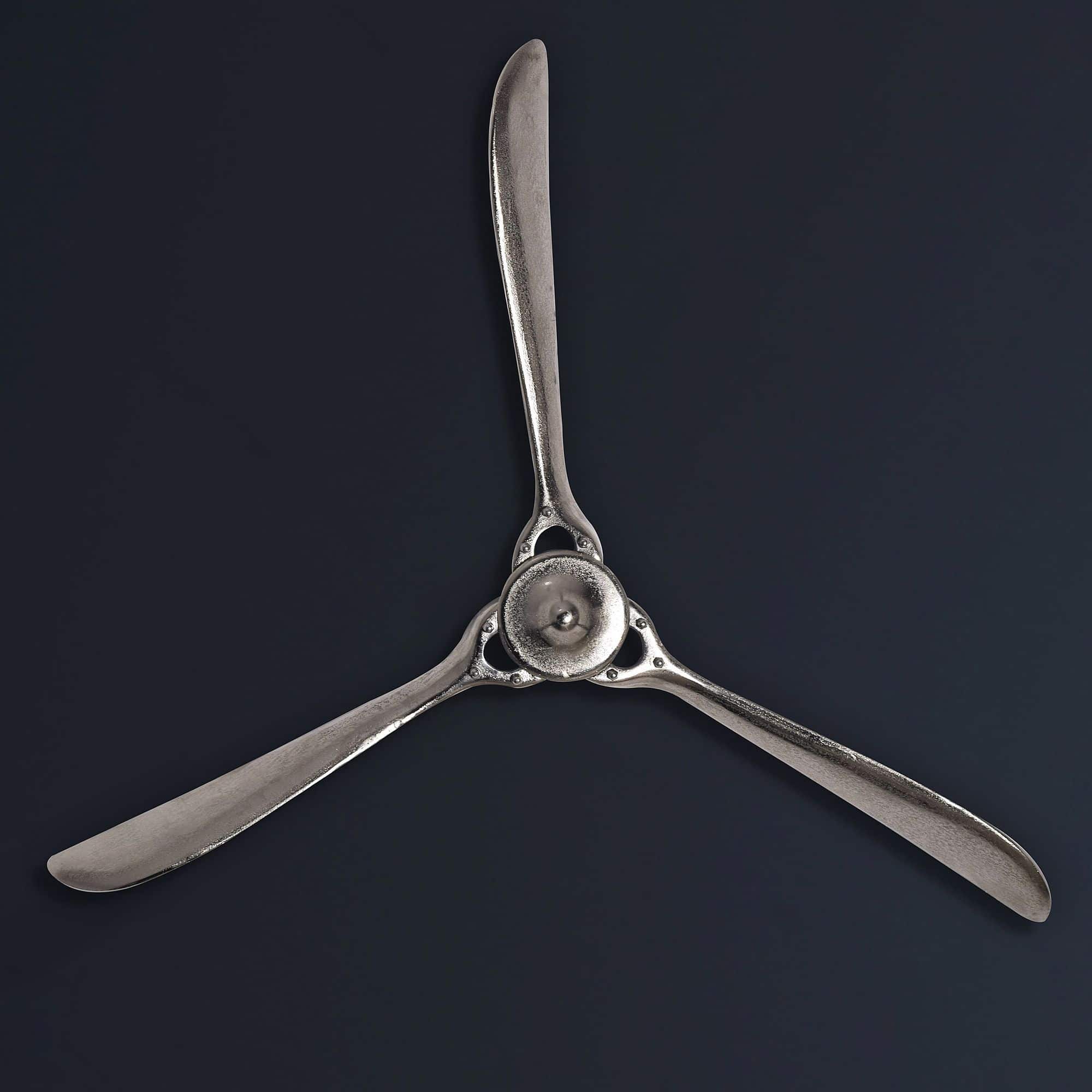 Deko Propeller 85x85 cm Silber Metall Flugzeug Wandpropeller Deko Propeller 85x85 cm Silber Metall Flugzeug Wandpropeller