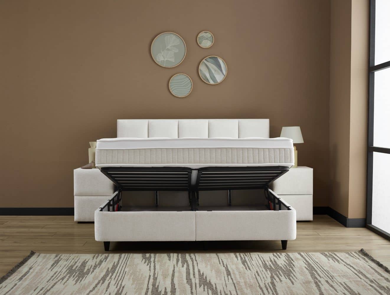 Boxspringbett Lucas Hellbeige mit Bettkasten – ABC Bedding Boxspringbett Lucas Hellbeige mit Bettkasten – ABC Bedding