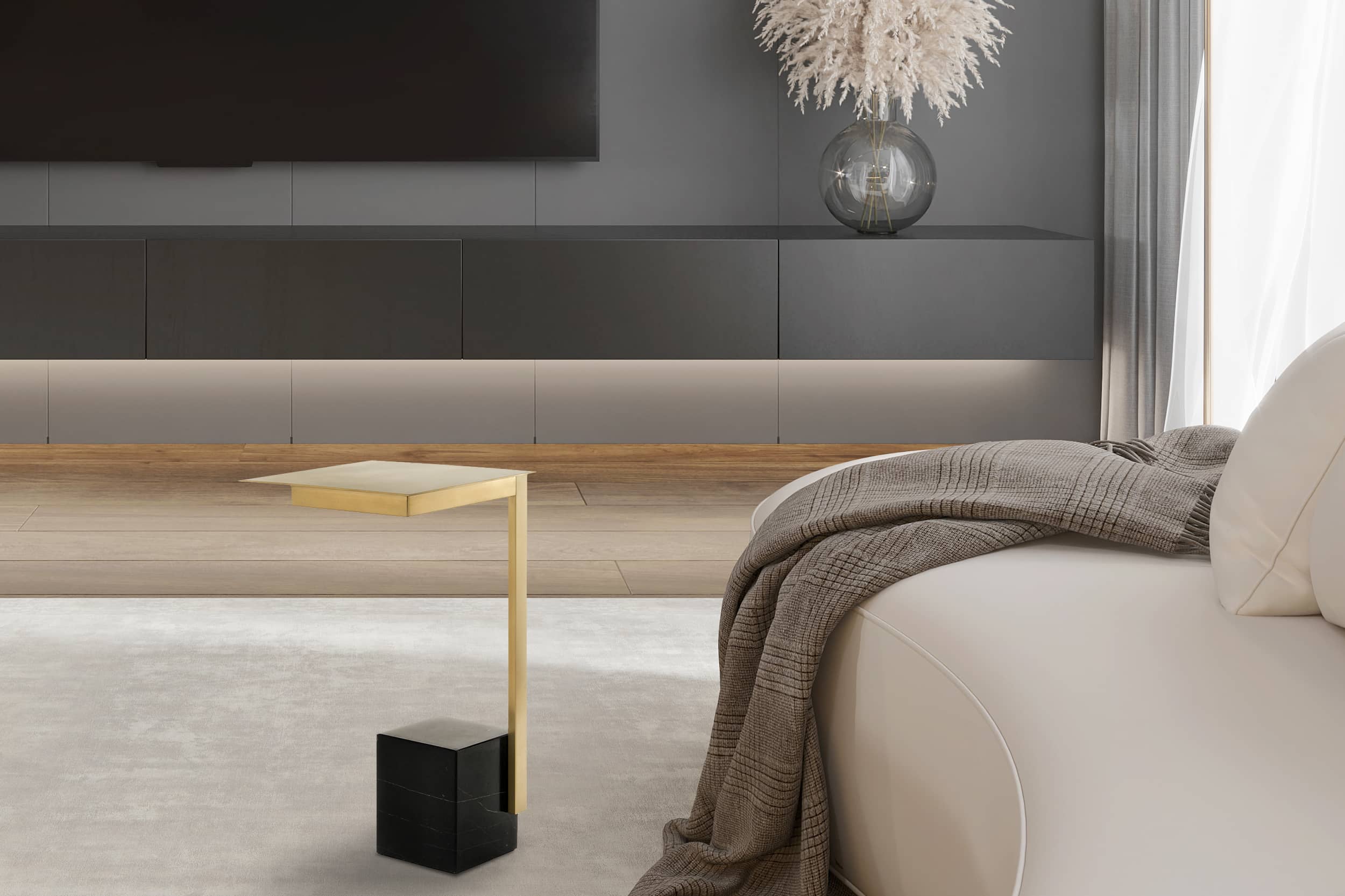 Beistelltisch Oscar 225 Weiß / Multi Beistelltisch Oscar 225 Weiß / Multi