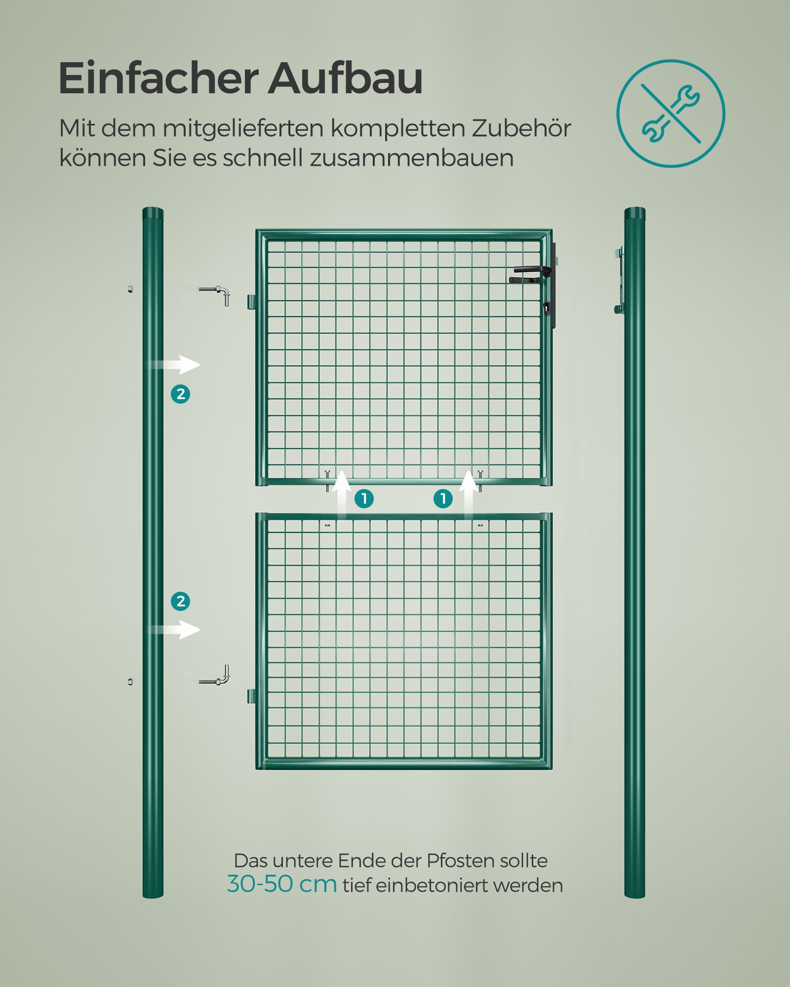Gartentor mit Pfosten-GGD200G