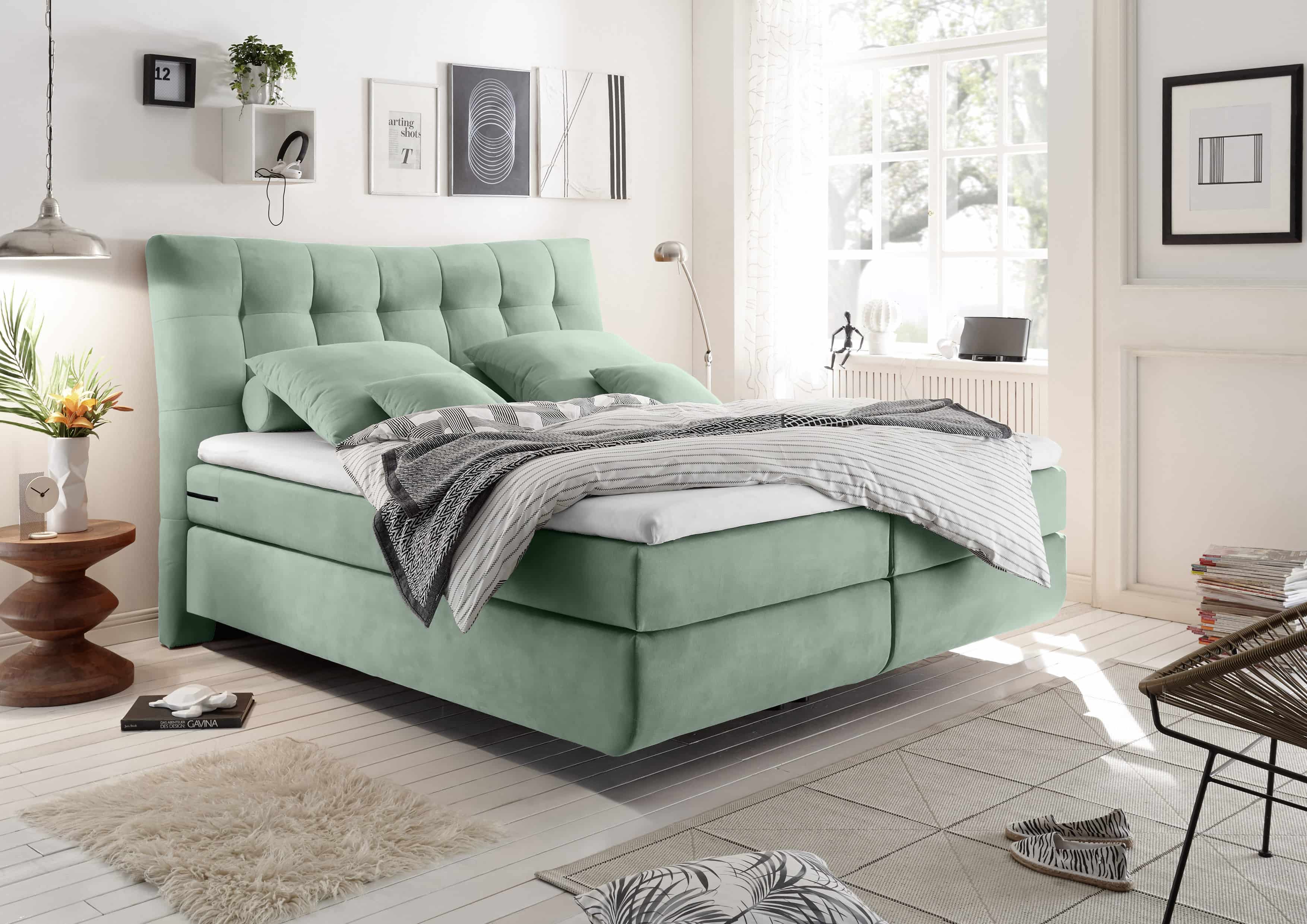 Boxspringbett Malibu 180 x 200 - Luxus-Mikrofaser in 7 verschiedenen Farbvarianten Boxspringbett Malibu 180 x 200 - Luxus-Mikrofaser in 7 verschiedenen Farbvarianten