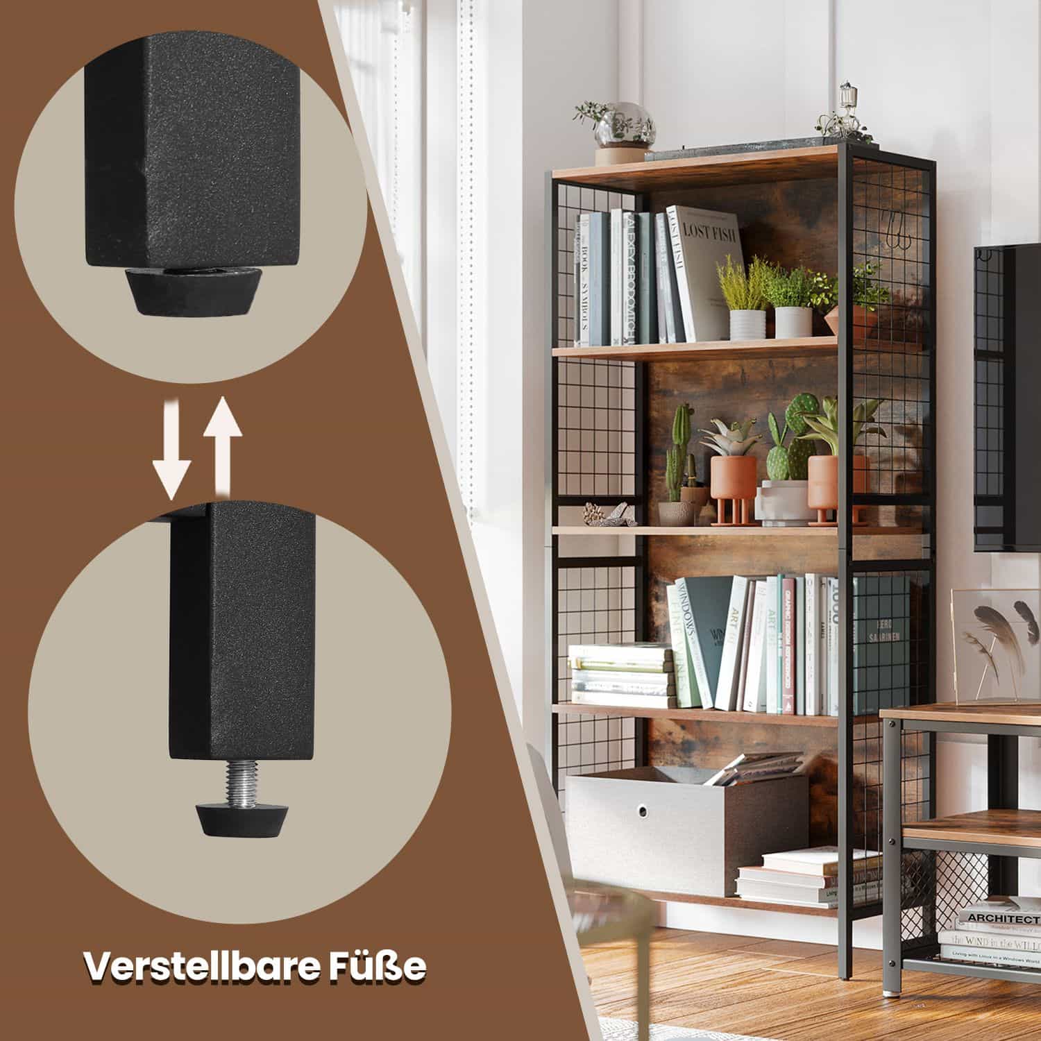 Standregal mit 4 Ablagen