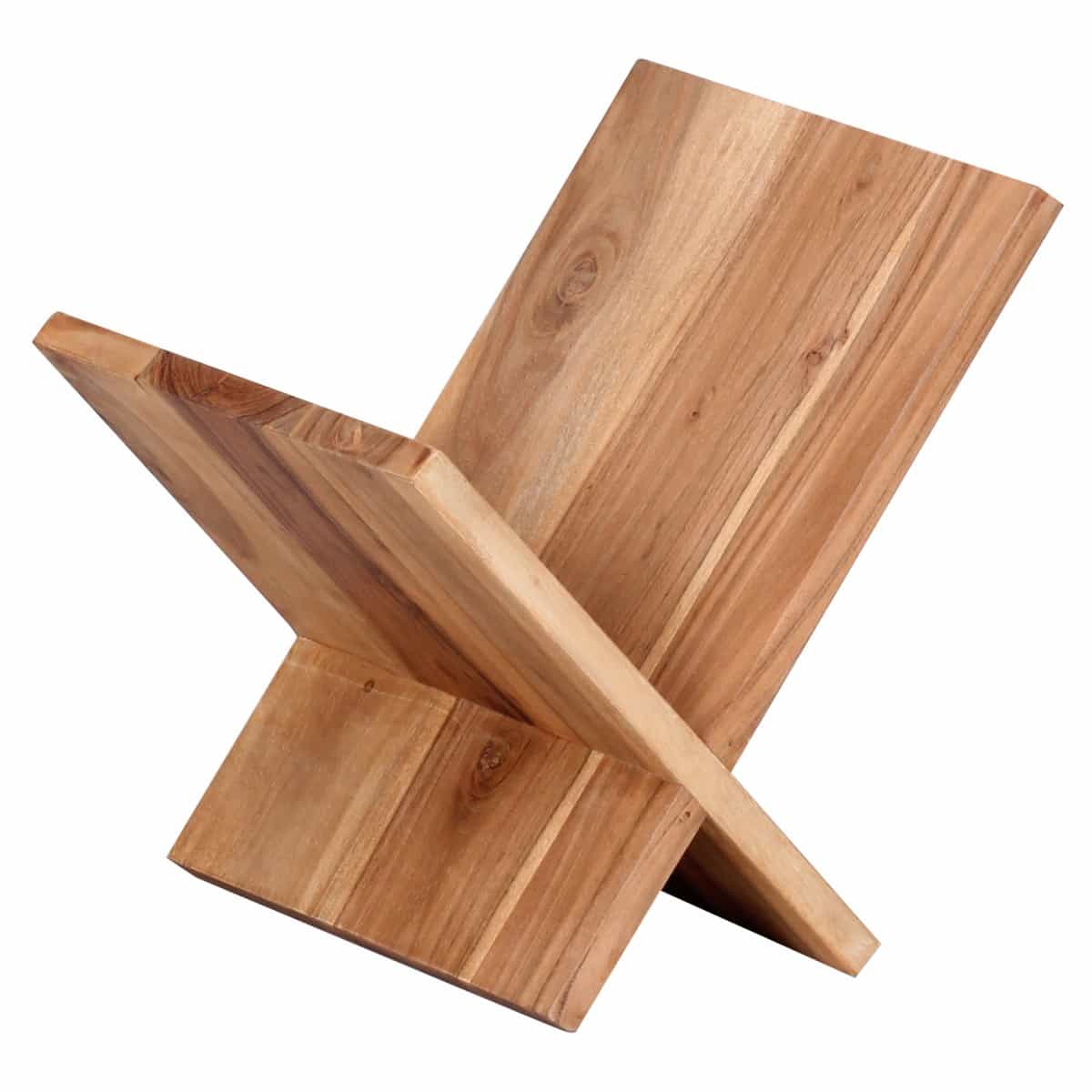 38763-Wohnling-Massivholz-Zeitungsstaender-Akazie_6buCDE1ZardHKk Zeitungsständer MUMBAI Massivholz Akazie X-Form 31 cm Zeitschriften-Ständer Design Prospekt-Halter Landhaus-Stil