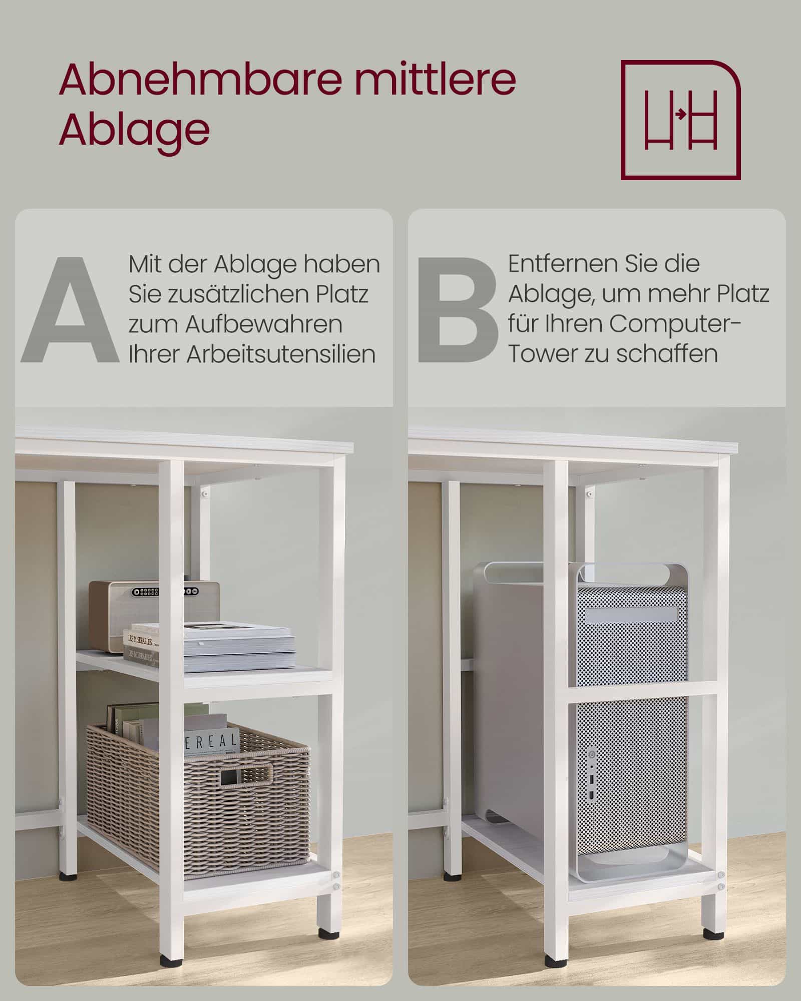 L-förmiger Computertisch einfacher Aufbau ahornweiß-LWD072W44 L-förmiger Computertisch einfacher Aufbau ahornweiß-LWD072W44