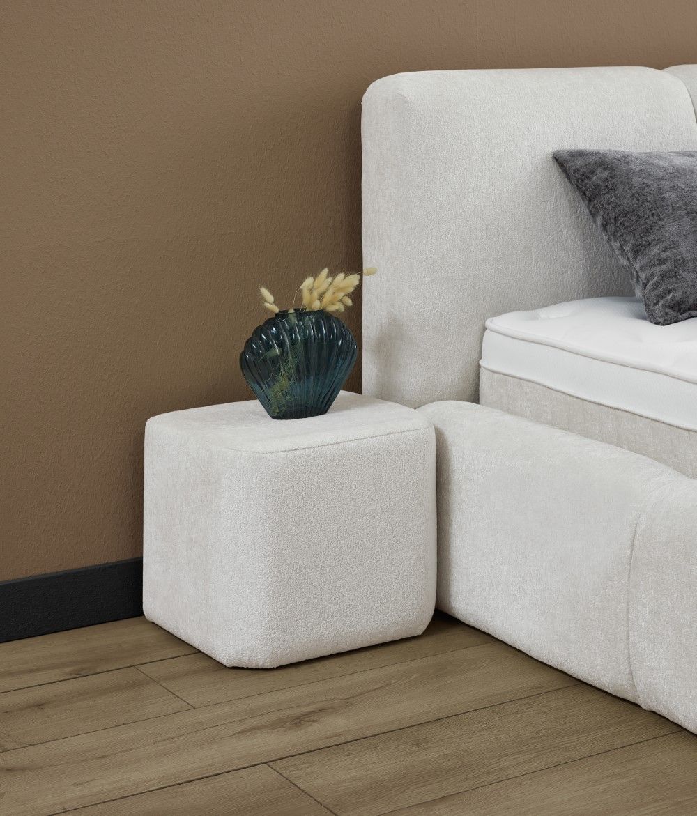 Boxspringbett Esila Creme mit Bettkasten – ABC Bedding