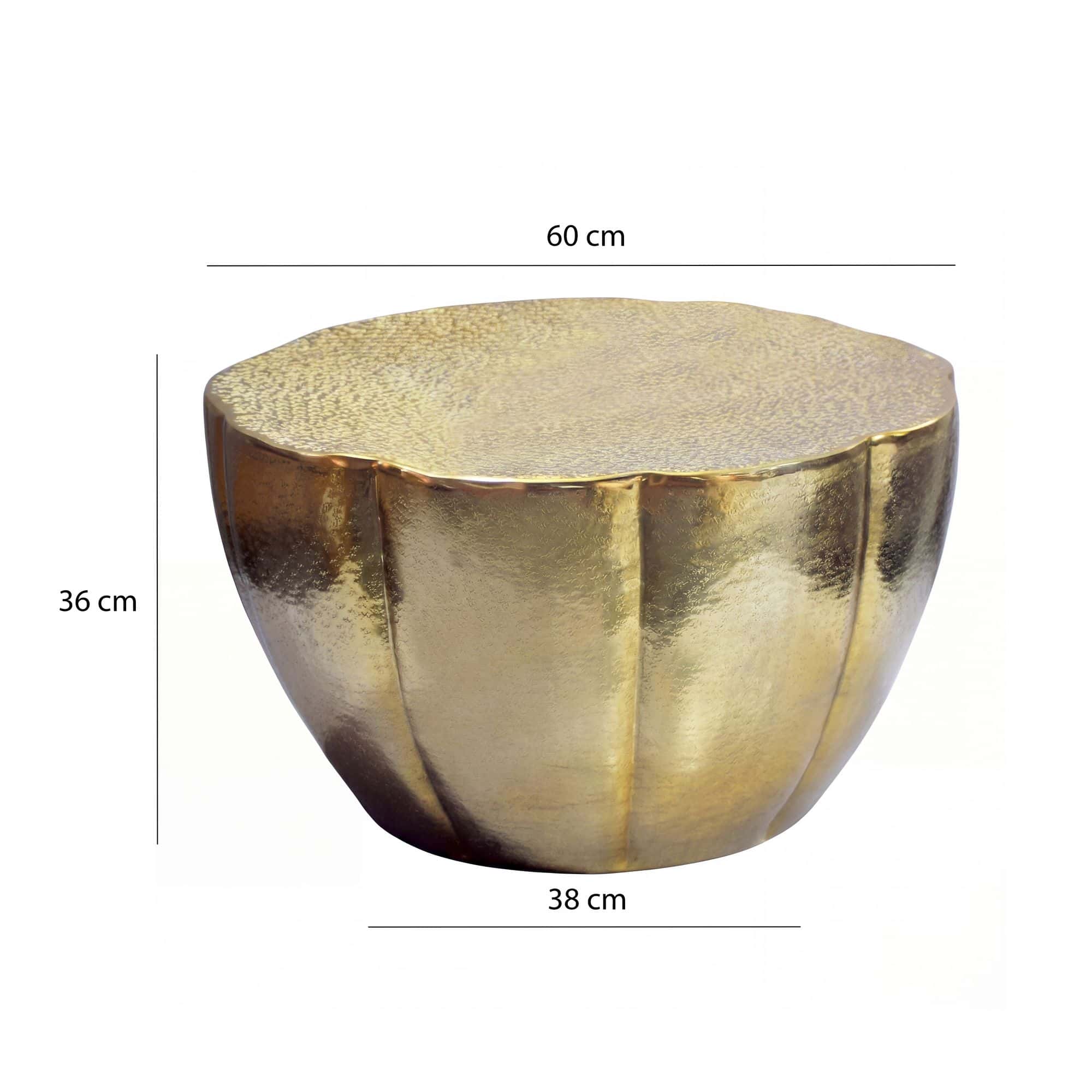 Couchtisch Aluminium 60cm Blütenform Gold - Runder Wohnzimmertisch - Design Sofatisch - Moderner Loungetisch - Beistelltisch Wohnzimmer Handmade Couchtisch Aluminium 60cm Blütenform Gold - Runder Wohnzimmertisch - Design Sofatisch - Moderner Loungetisch - Beistelltisch Wohnzimmer Handmade