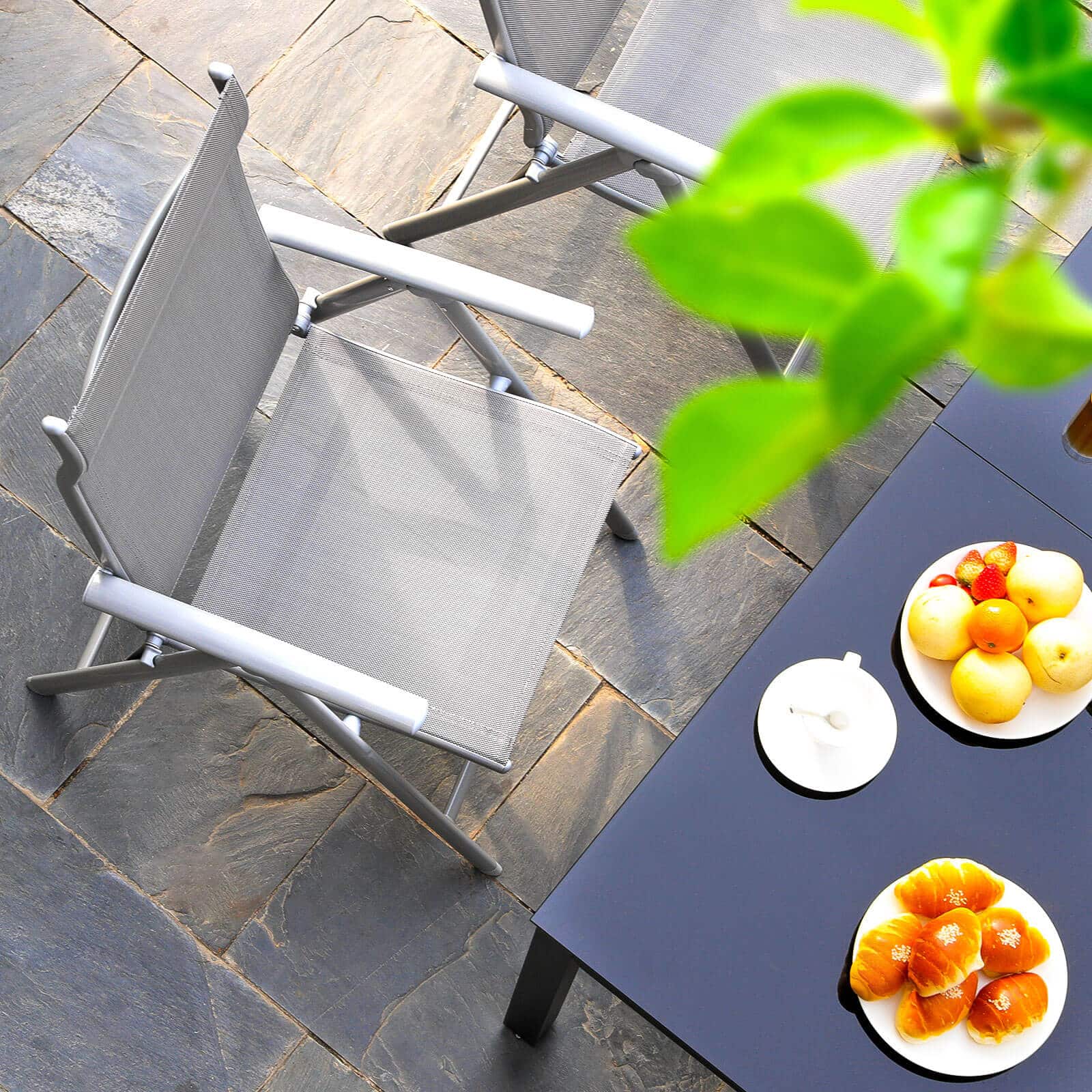 Gartenstühle 4er Set grau Gartenstühle 4er Set grau