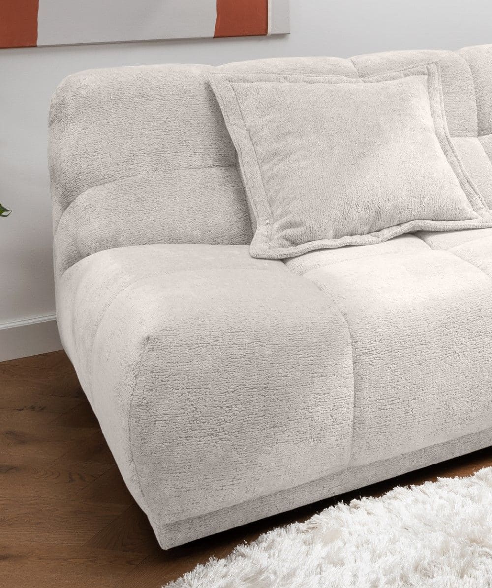 Sofa Italia von Benformato mit Ottomane und Wellenfederung Sofa Italia von Benformato mit Ottomane und Wellenfederung